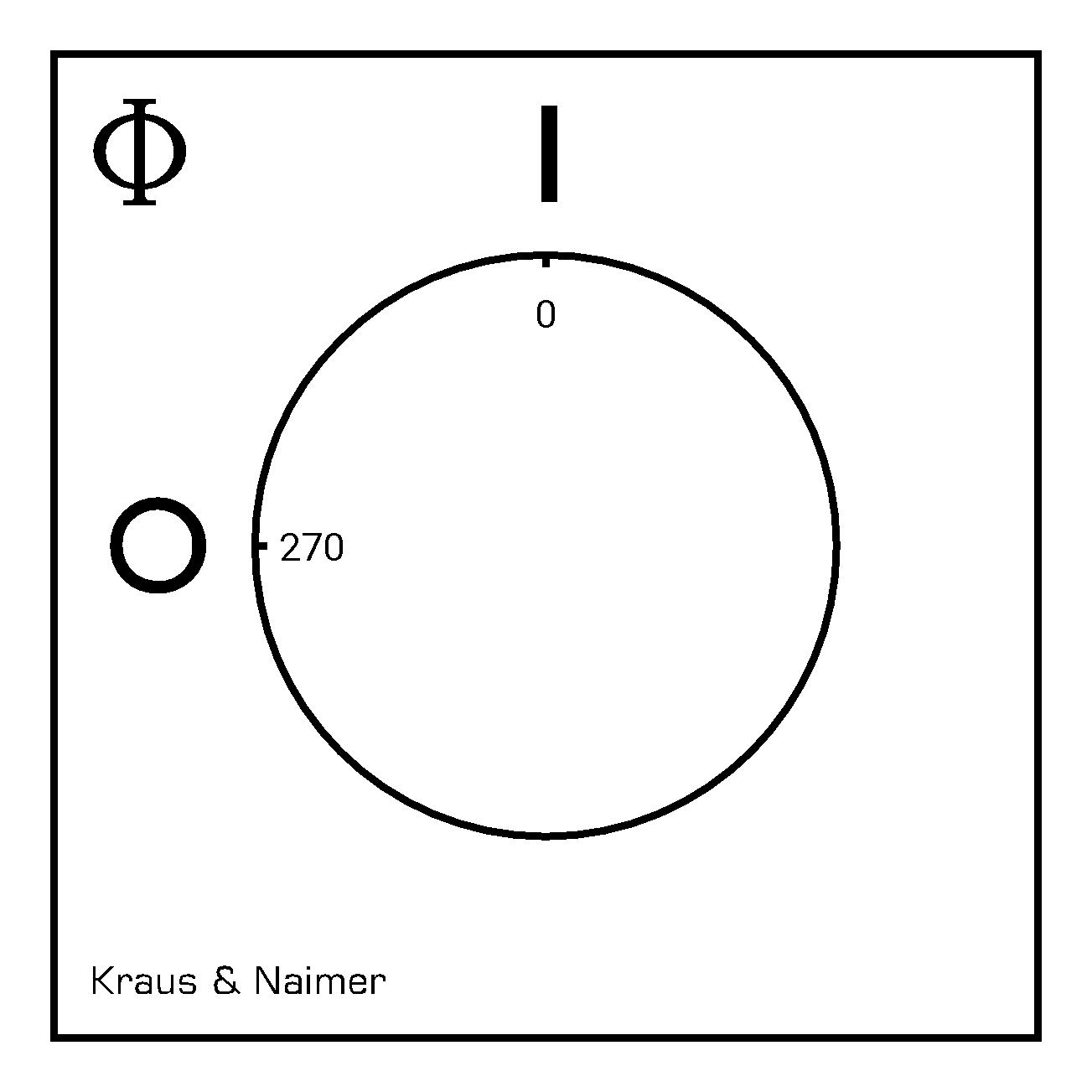 DC - Ausschalter; 6-polig; 0-I; Fronteinbau 4-Loch