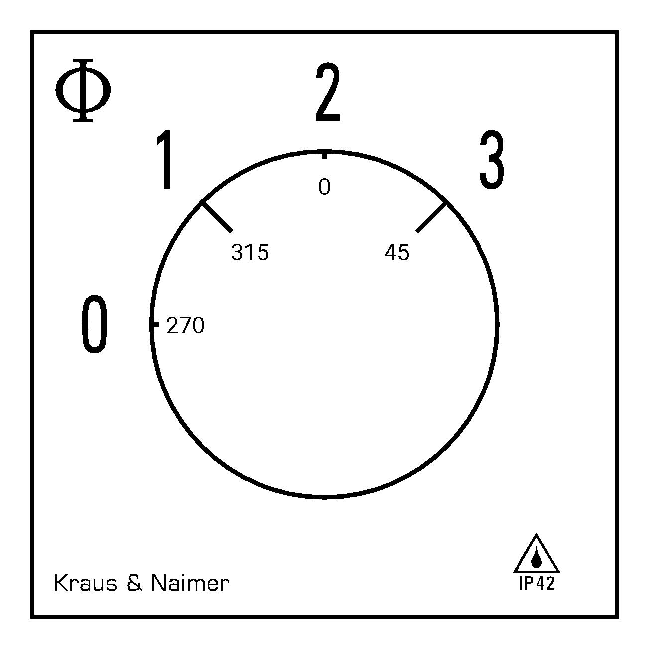 Multi-step switch 0-3; 1-pole; 0-1-2-3; Plastic housing