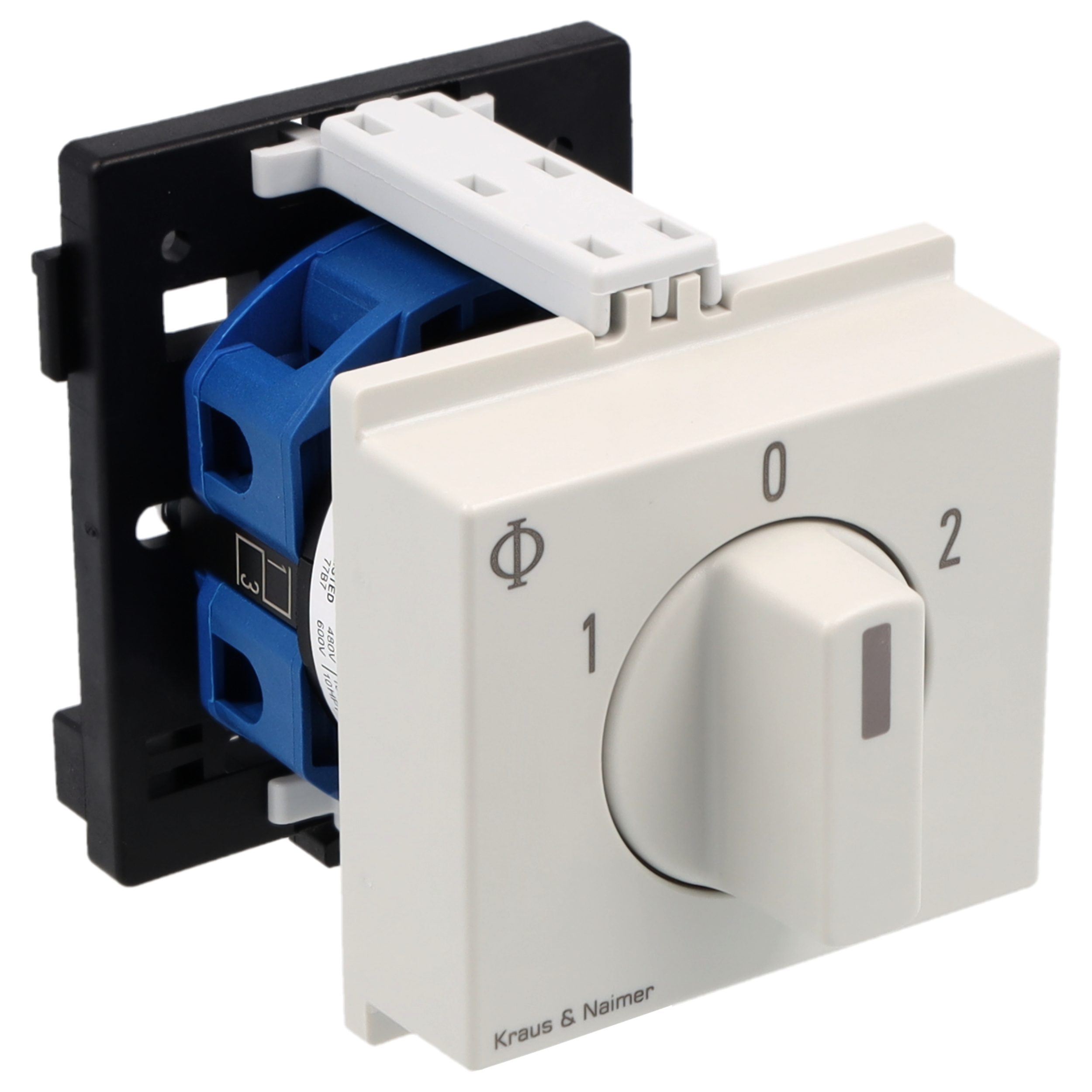 Changeover switch w. OFF; 1-pole; 1-0-2; DIN rail mounting