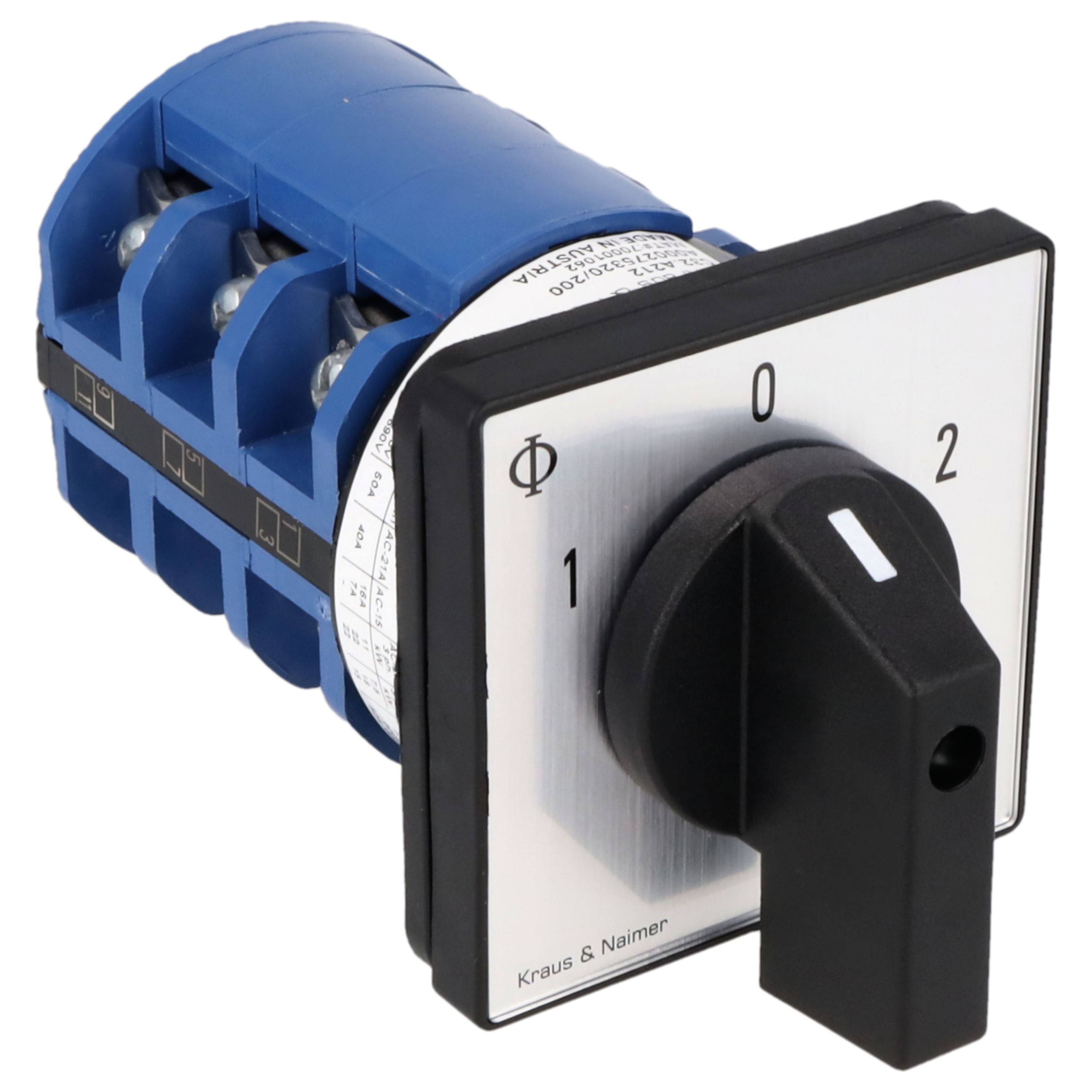 Switch; 3-pole; 1-0-2; Panel mounting 4-hole