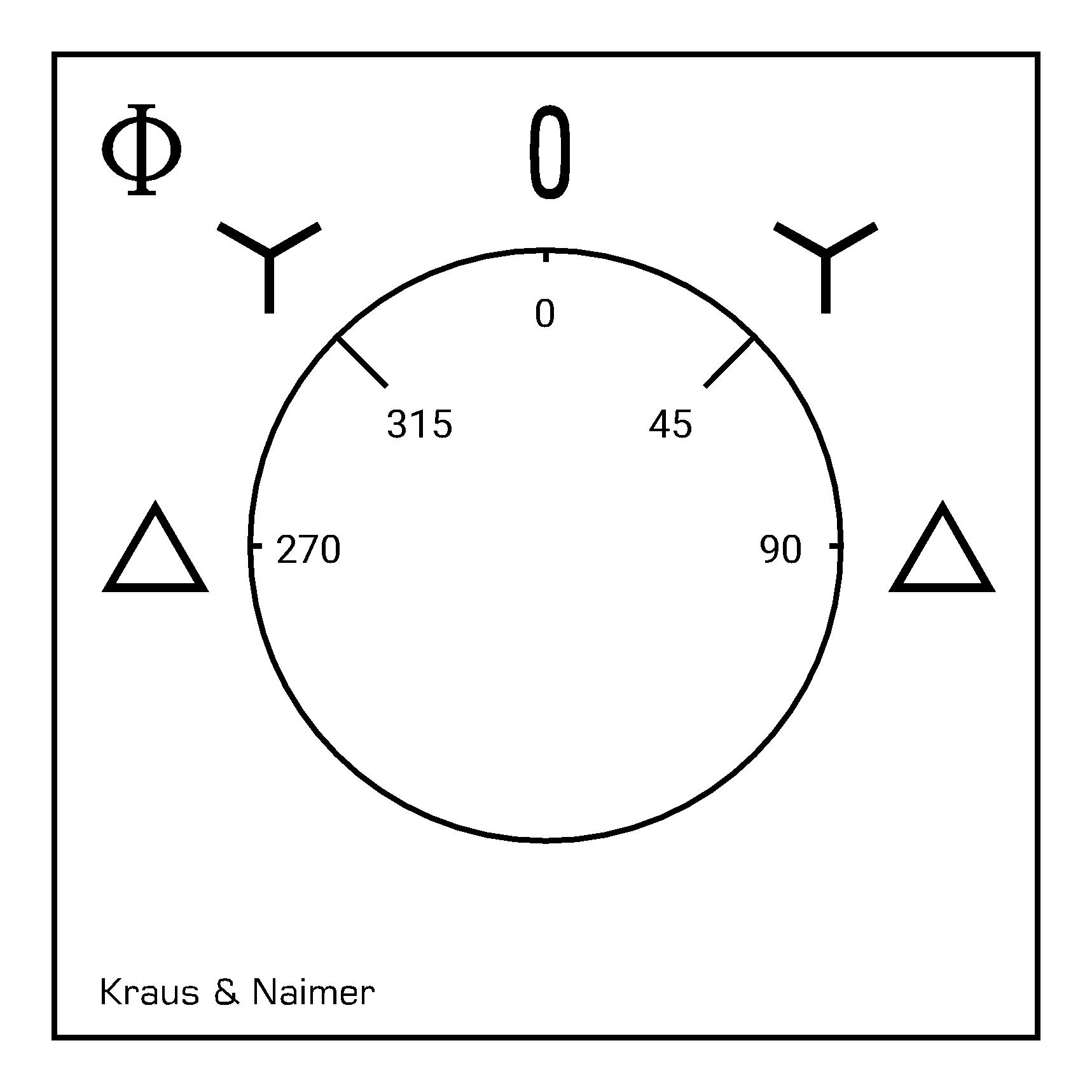 Star-delta switch; Panel mounting 4-hole