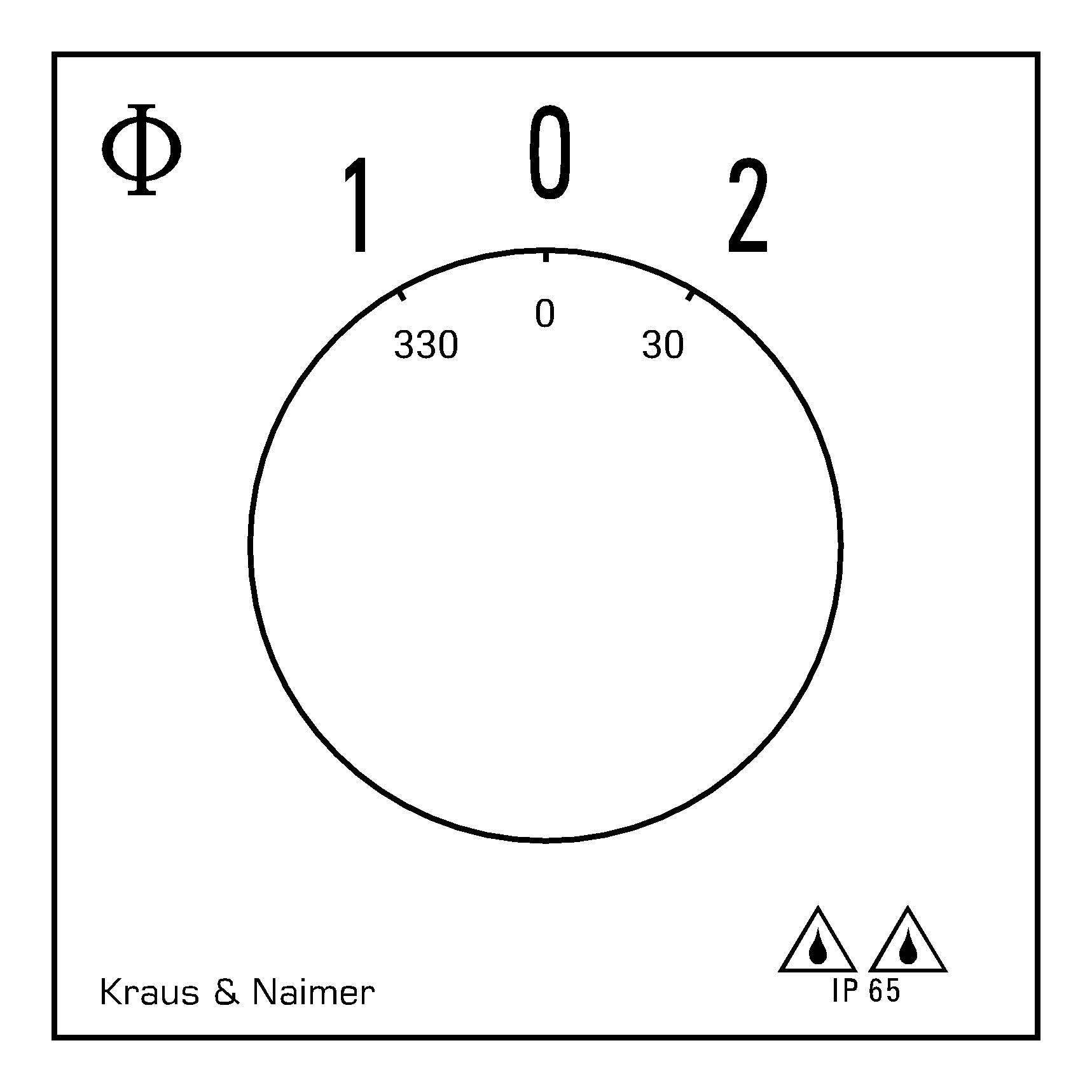 Reversing changeover switch w. OFF, SR; 3-pole; 1-0-1; Plastic housing