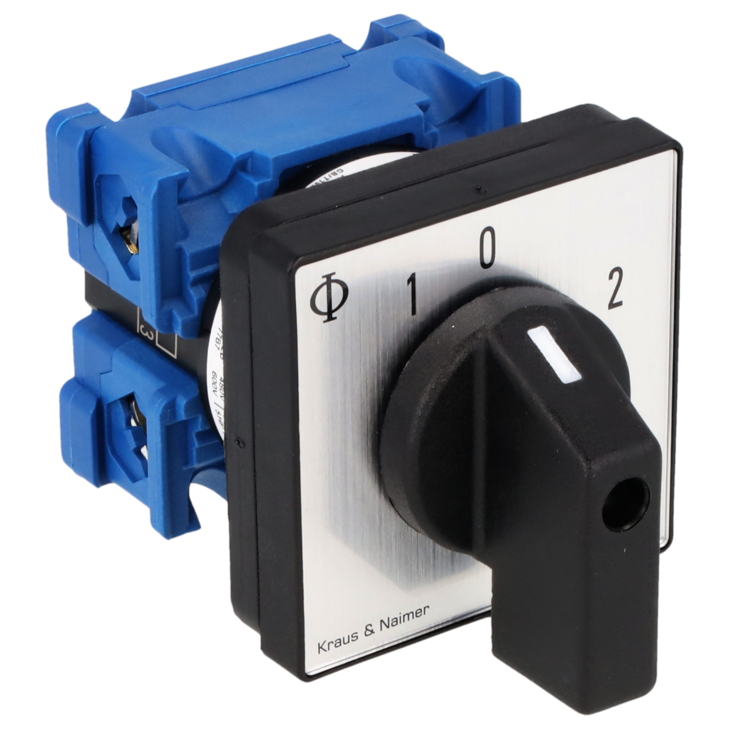 Changeover switch 1>0-2; 1-pole; 1-0-2; Panel mounting 4-hole