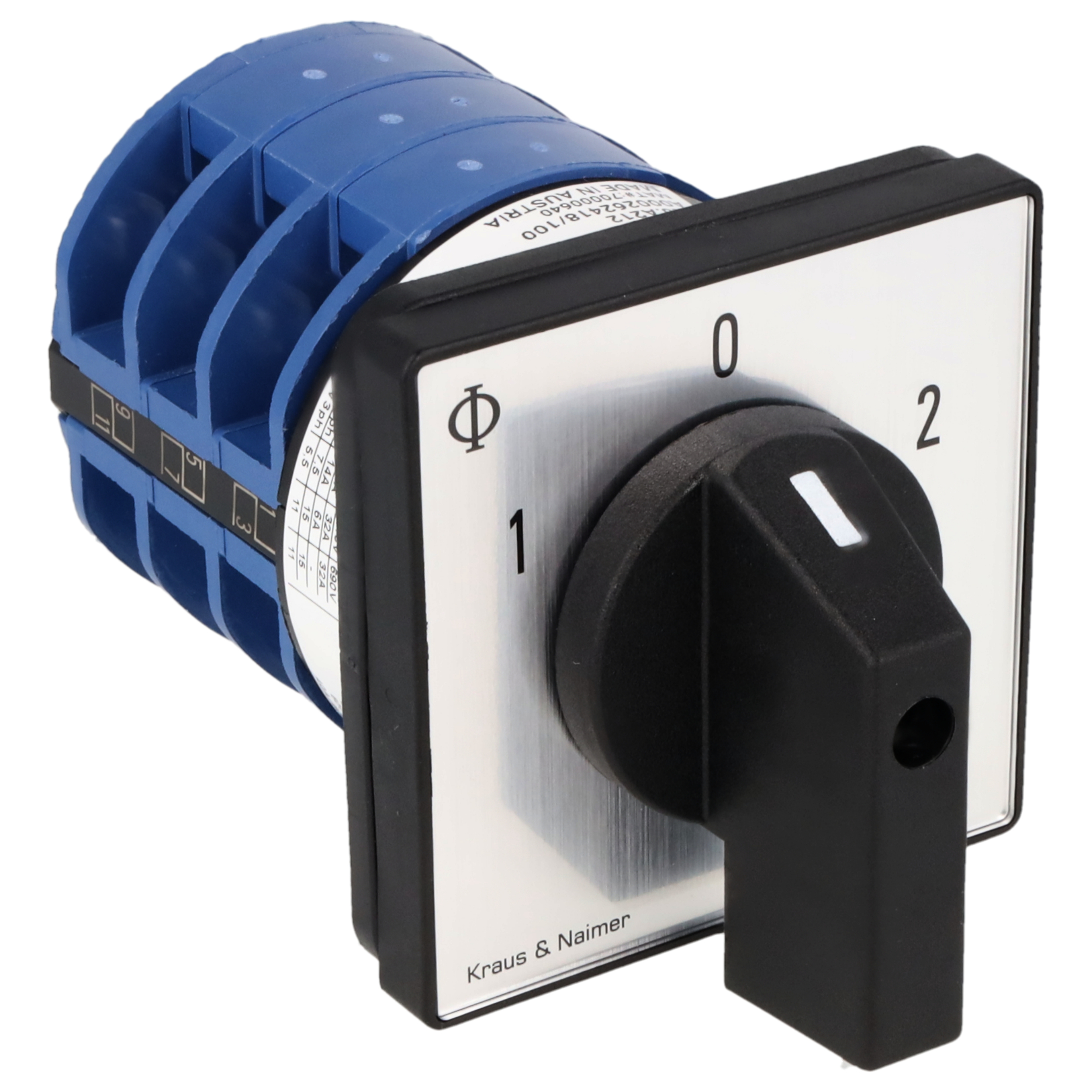 Switch; 3-pole; 1-0-2; Panel mounting 4-hole