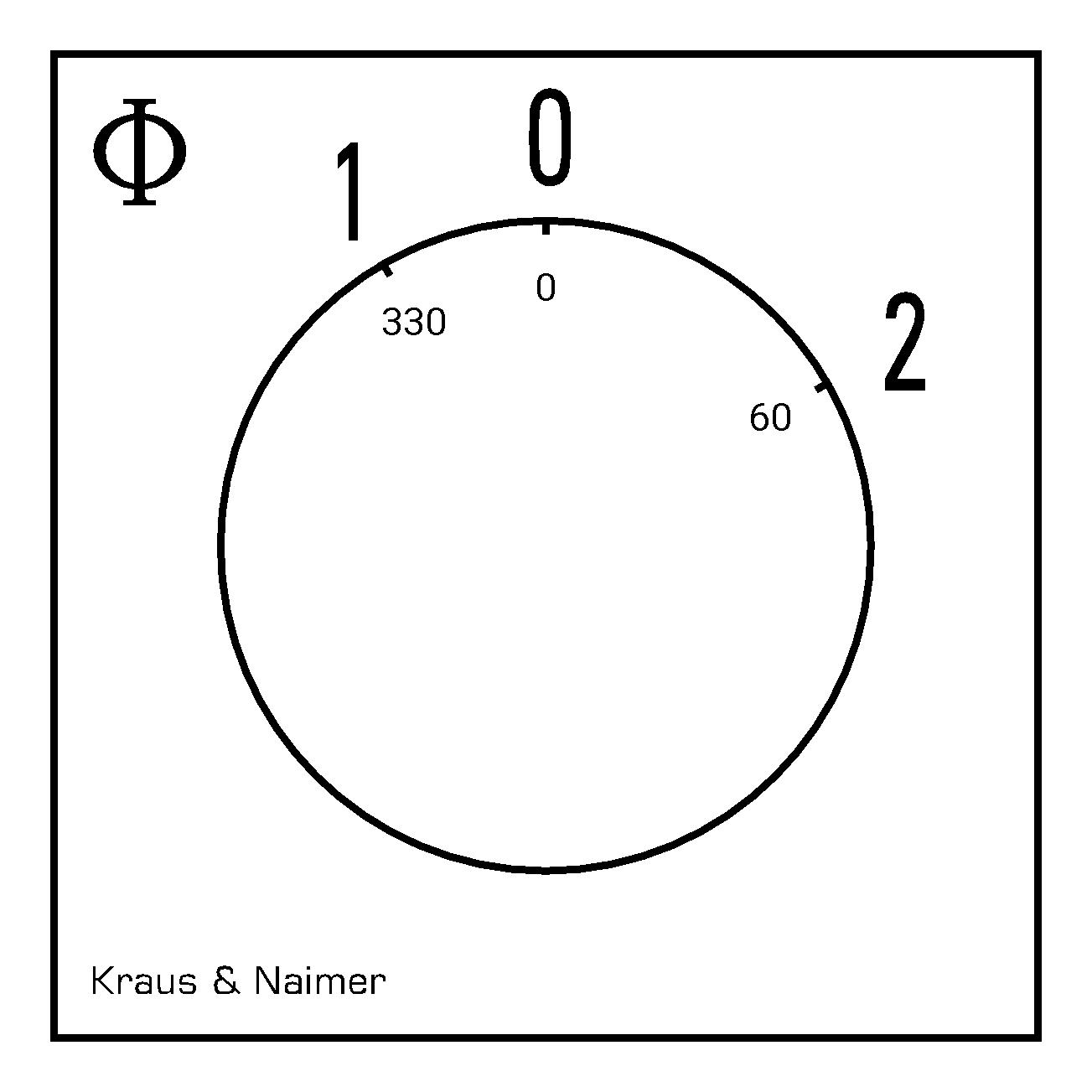Changeover switch 1>0-2; 1-pole; 1-0-2; single hole mounting
