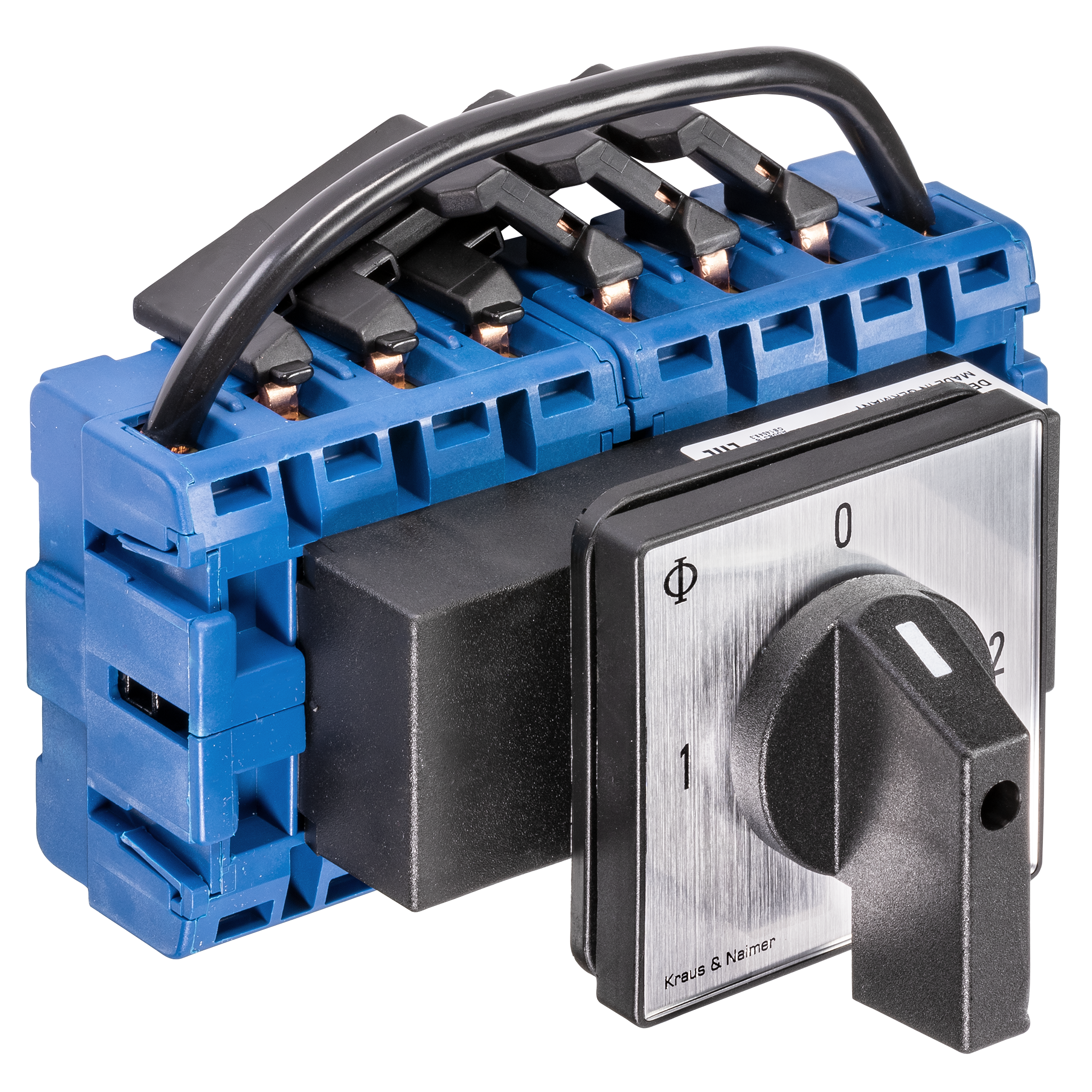 Changeover switch w. OFF; 4-pole; 1-0-2; Panel mounting 4-hole