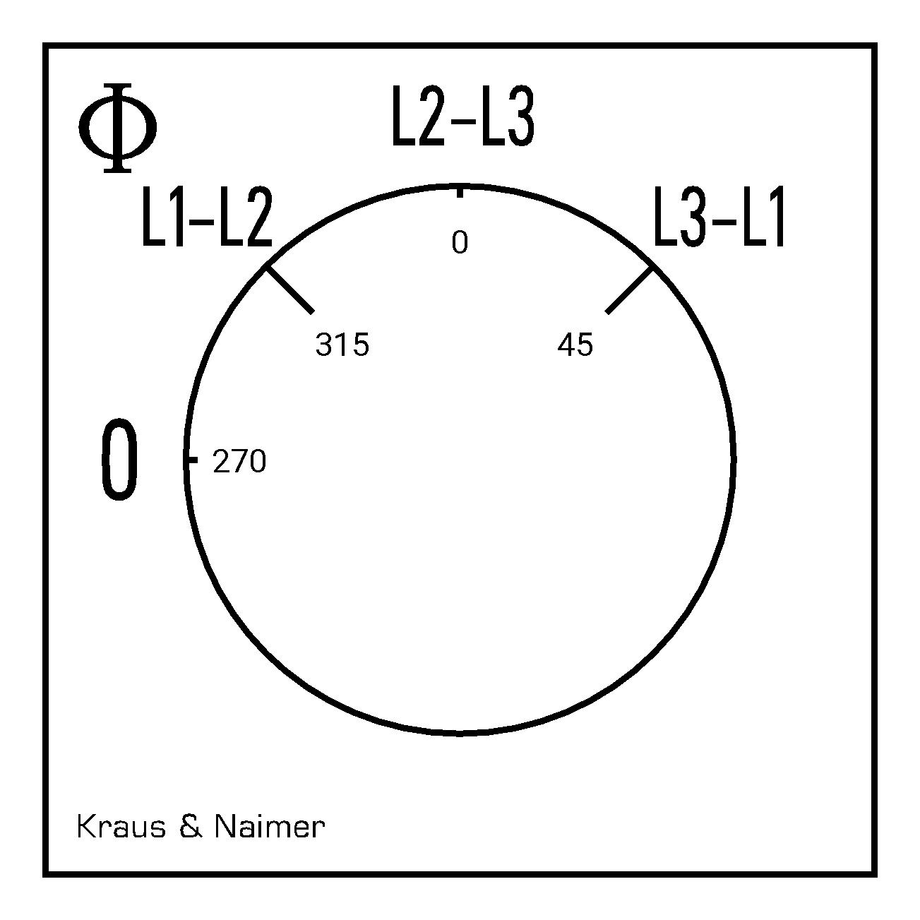 Voltmeter changeover switch; single hole mounting