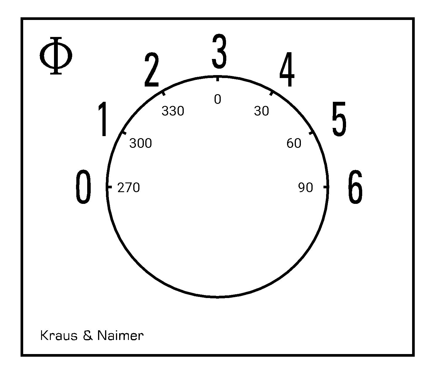 Multi-step switch 0-6; 1-pole; 0->6; DIN rail mounting