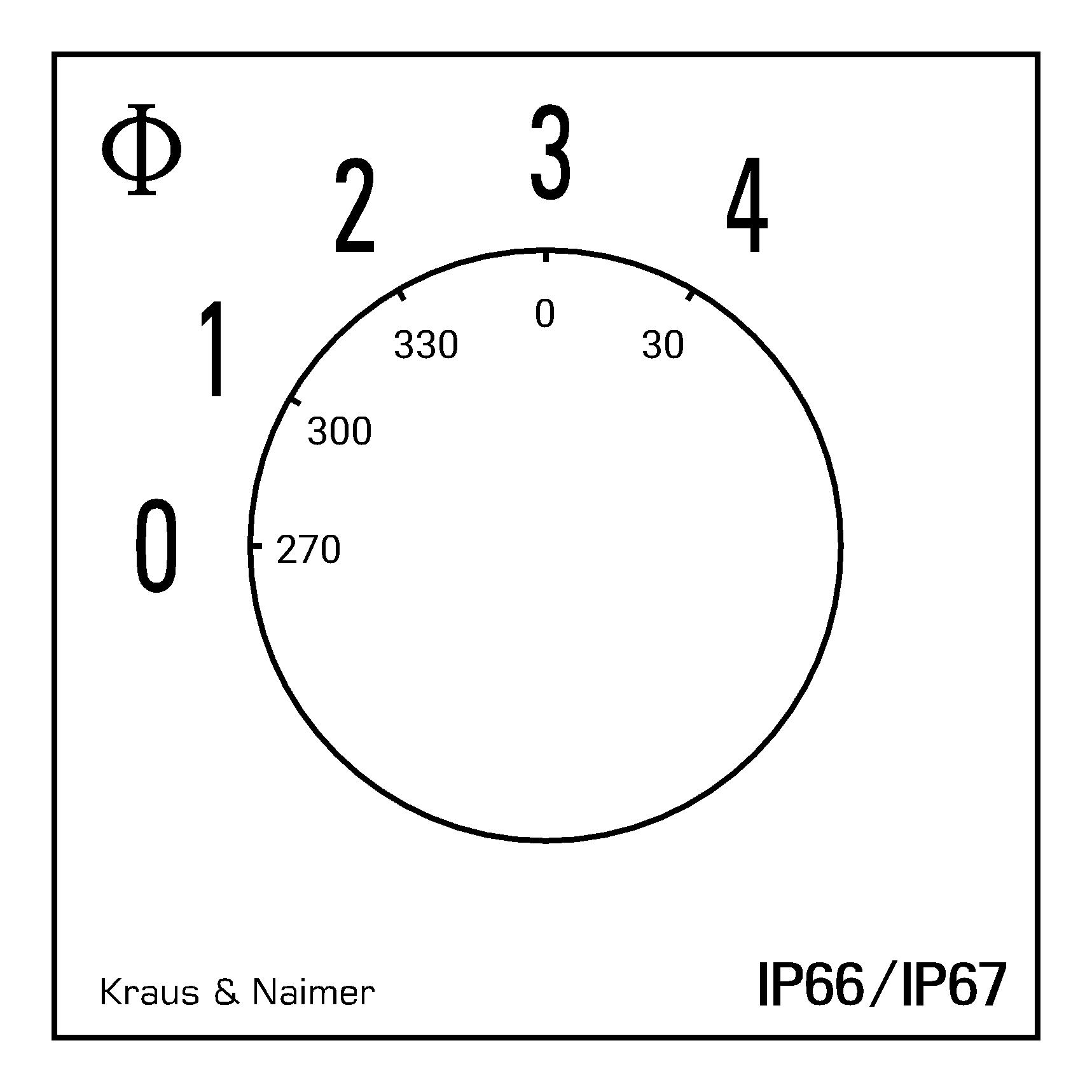 Multi-step switch 0-4; 1-pole; 0->4; Plastic housing