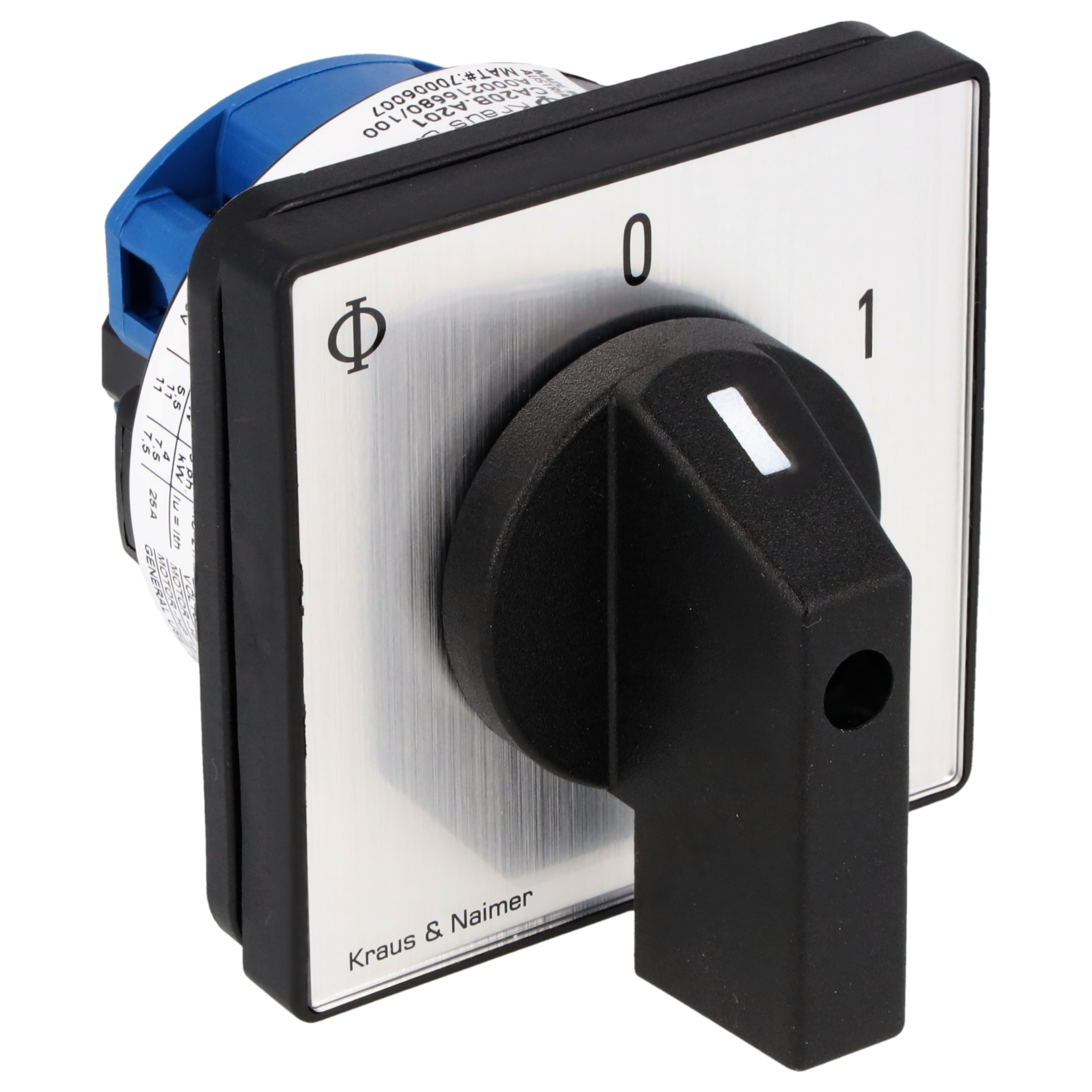 Ausschalter; 2-polig; 0-1; Fronteinbau 4-Loch