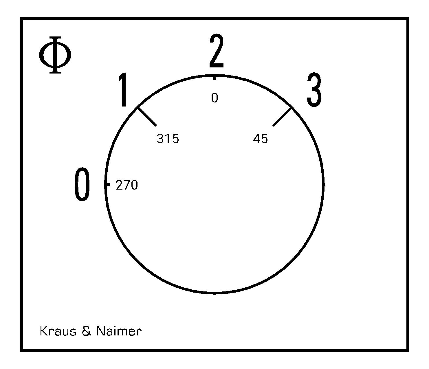 Stufenschalter 0-3; 2-polig; 0-1-2-3; Reiheneinbau