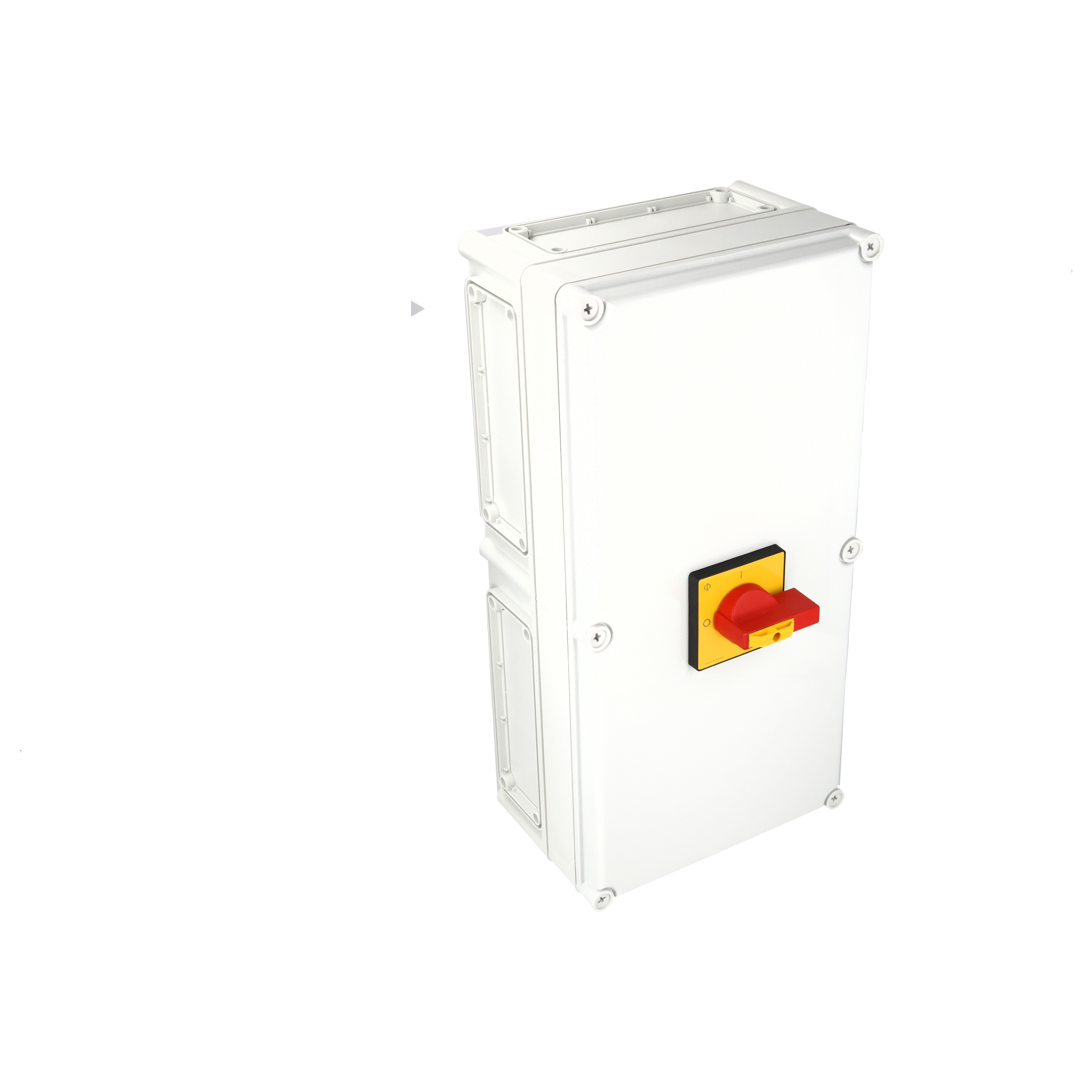 Main switch; ON/OFF switch; 3-pole; 0-I; Base mounting; Padlock Device; Door Clutch; Auxiliary Contact