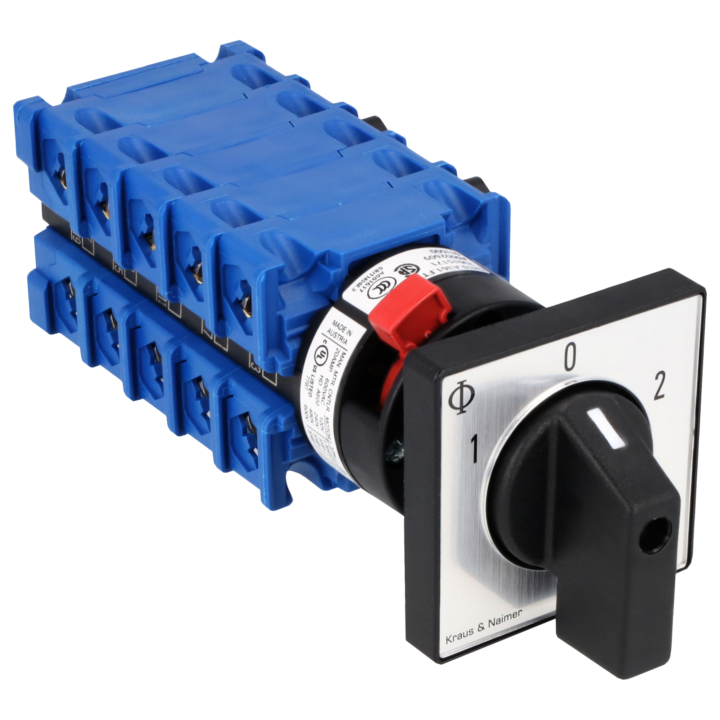 Umschalter m.0; 5-polig; 1-0-2; Zentralbefestigung