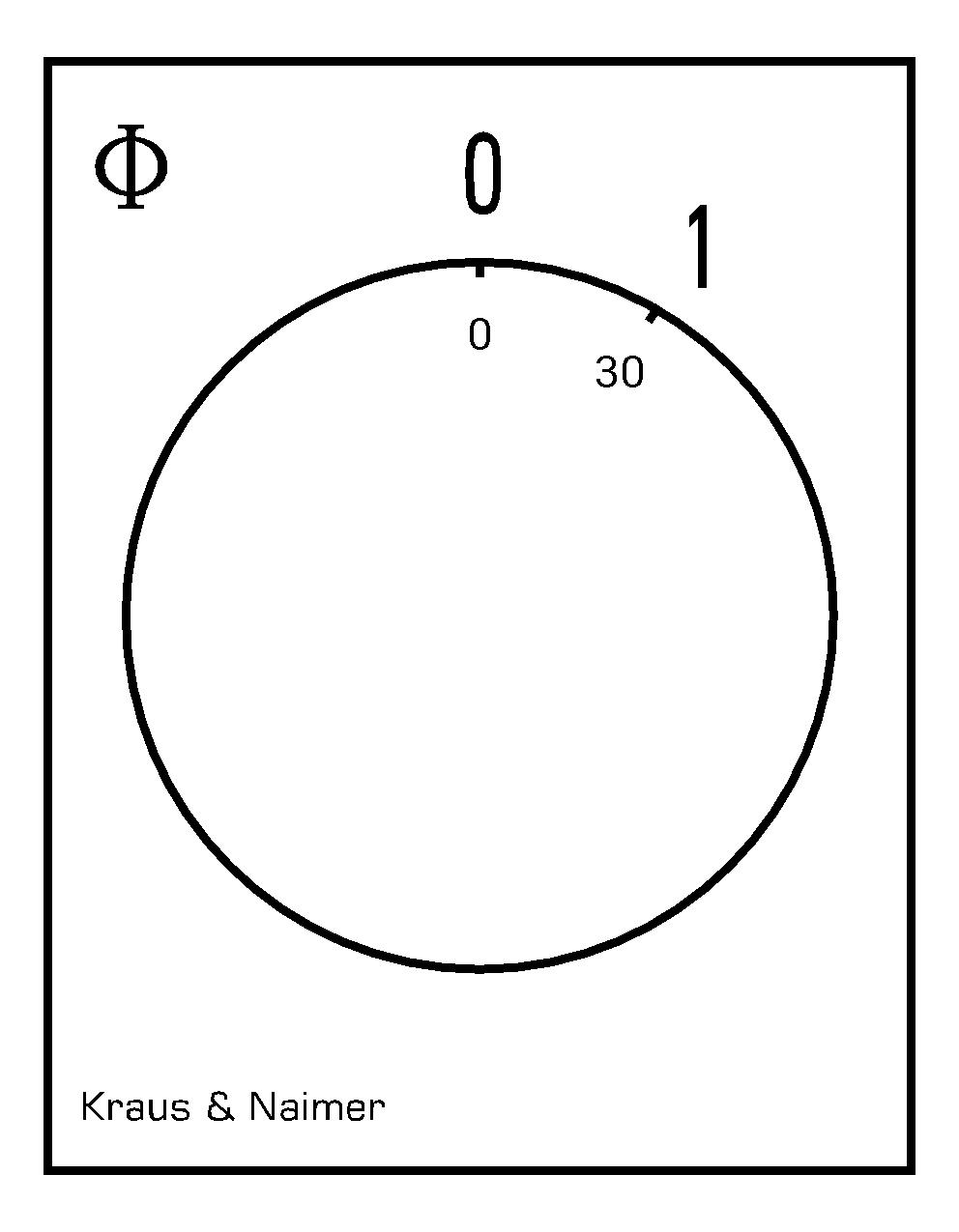 Ausschalter, RZ; 2-polig; 0-1; Reiheneinbau