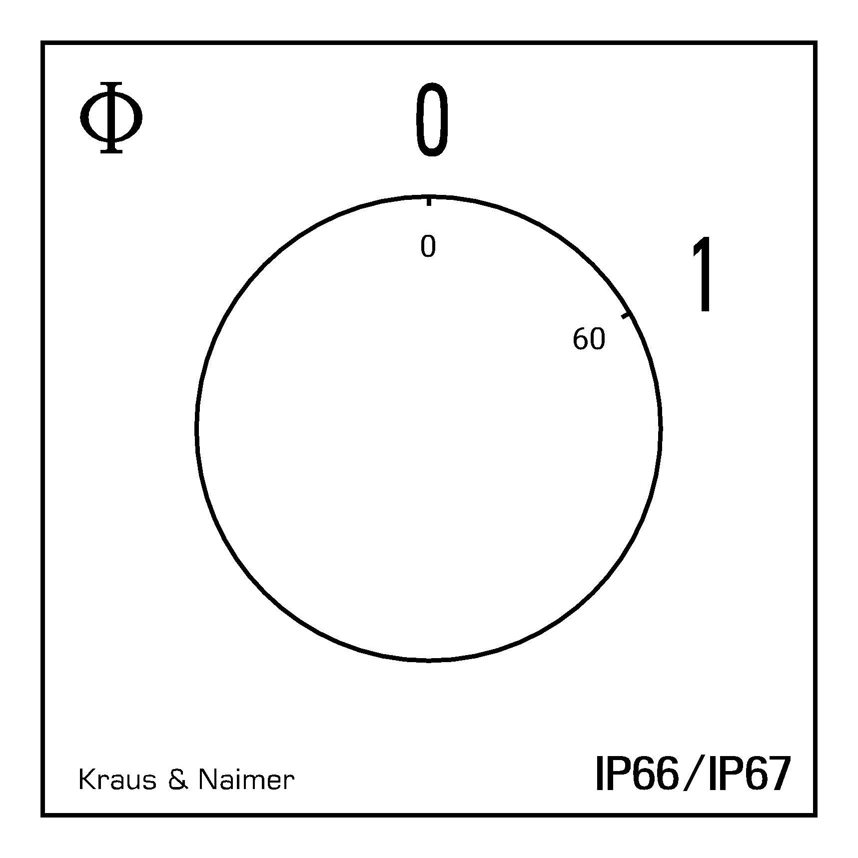 Ausschalter; 4-polig; 0-1; Kunststoffgehäuse