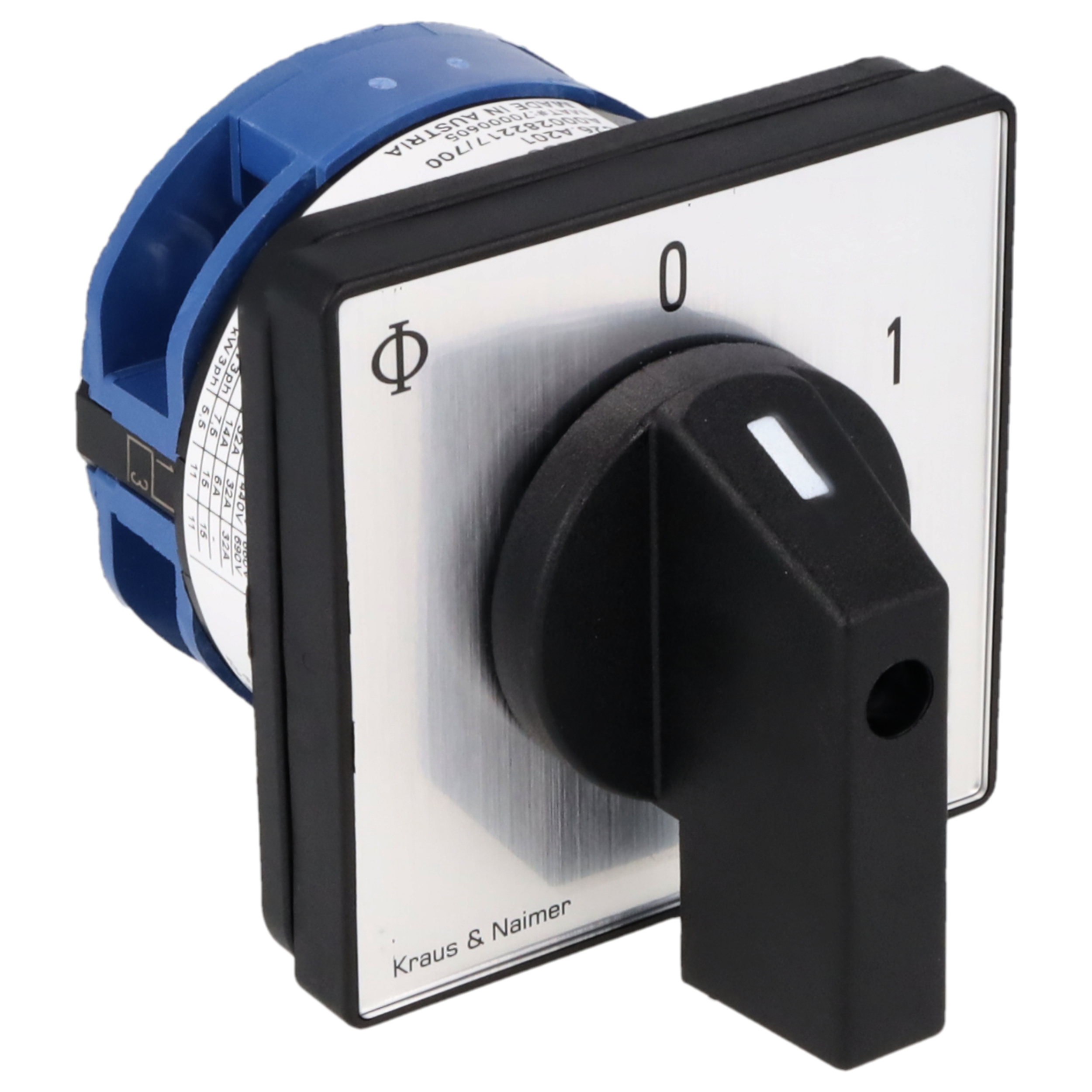 ON/OFF switch; 2-pole; 0-1; Panel mounting 4-hole