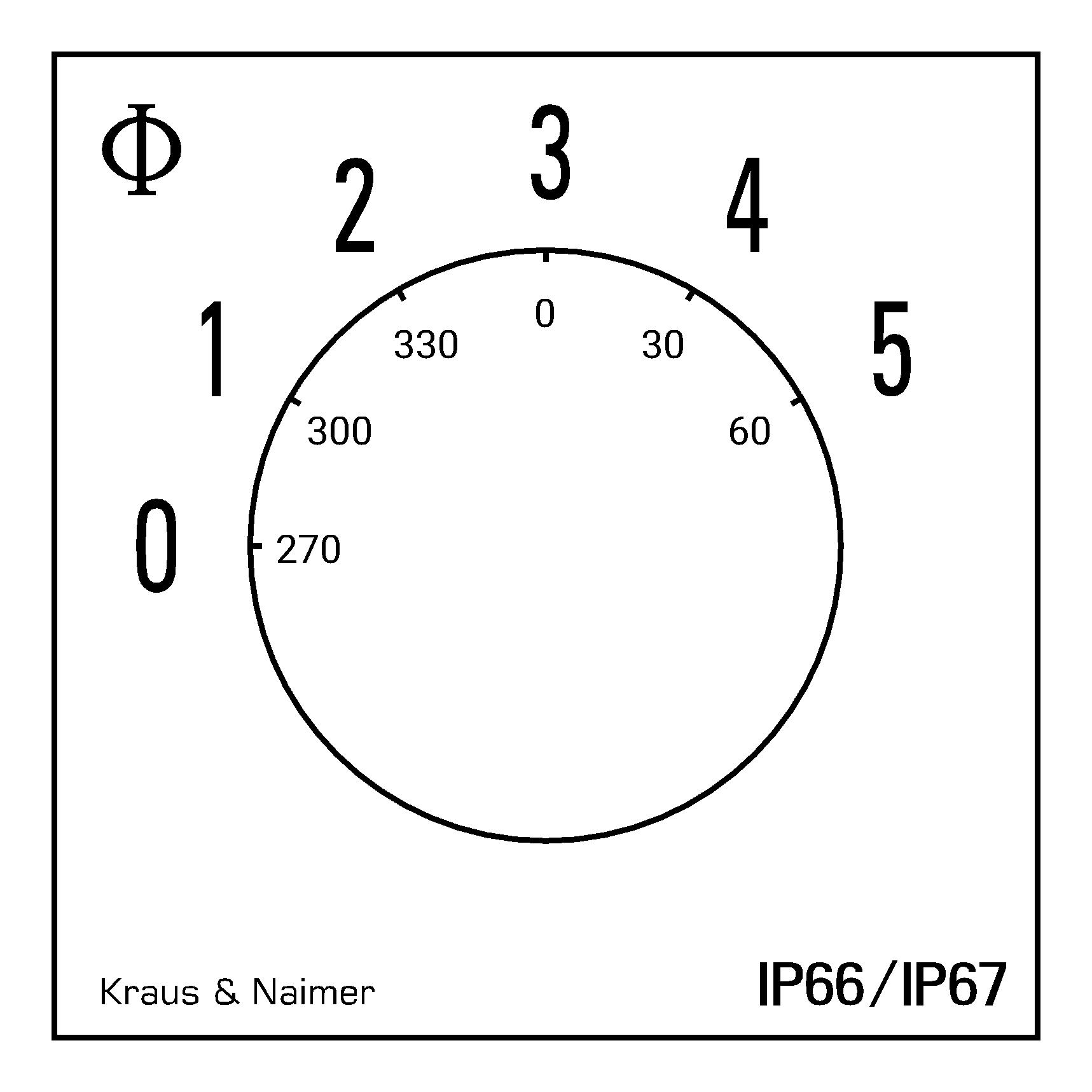 Stufenschalter 0-5; 1-polig; 0->5; Kunststoffgehäuse