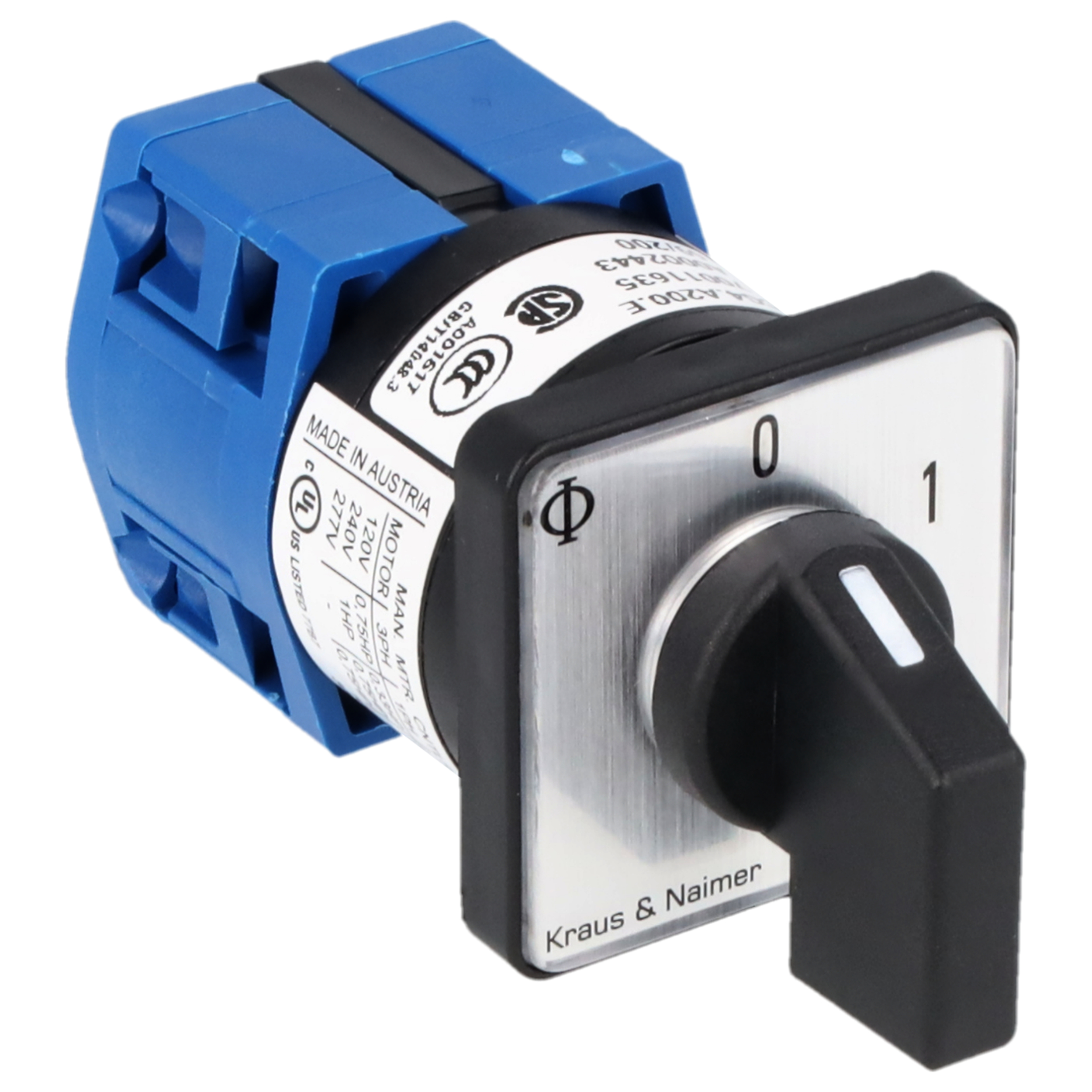 ON/OFF switch; 1-pole; 0-1; Panel mounting 2-hole