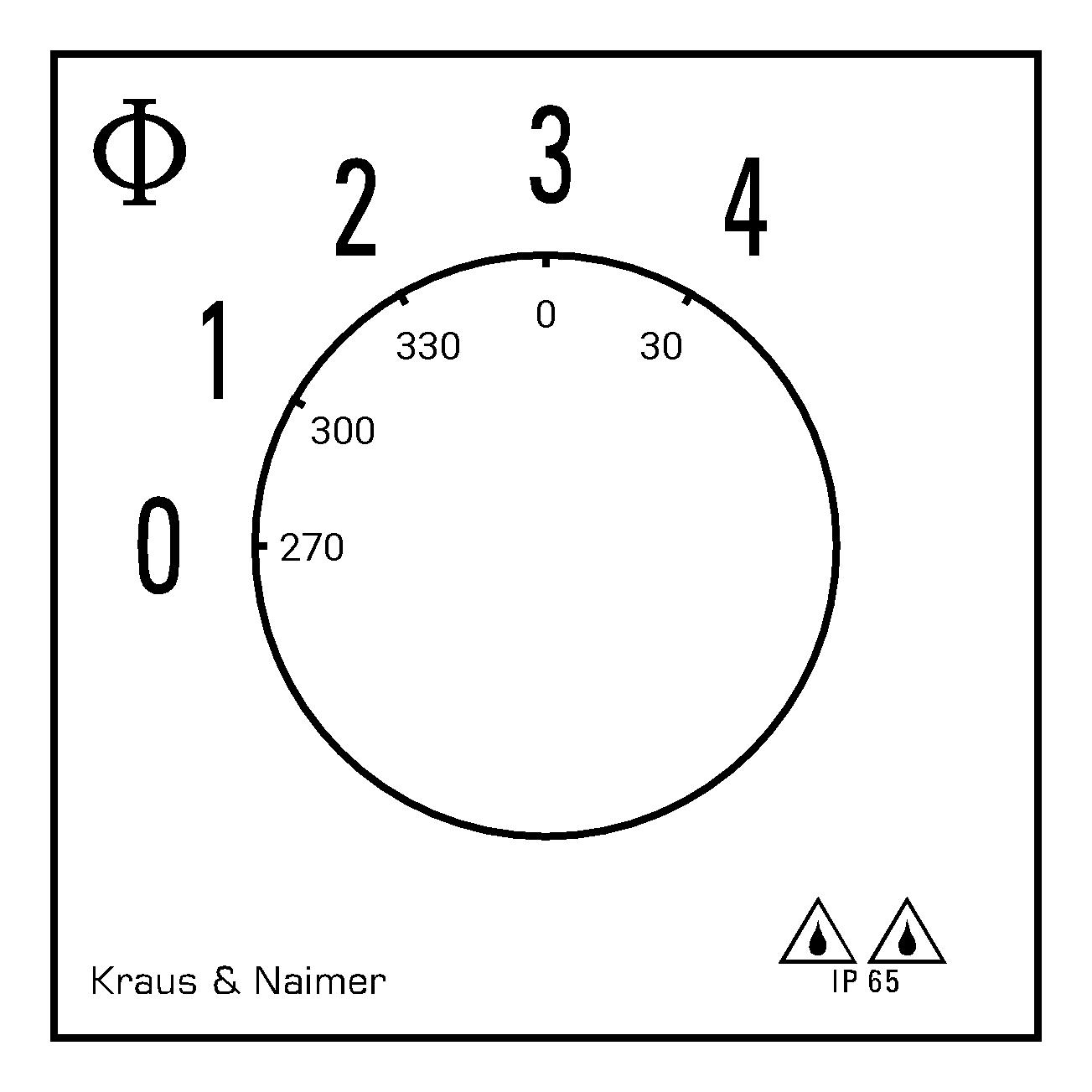 Multi-step switch 0-4; 1-pole; 0->4; Plastic housing