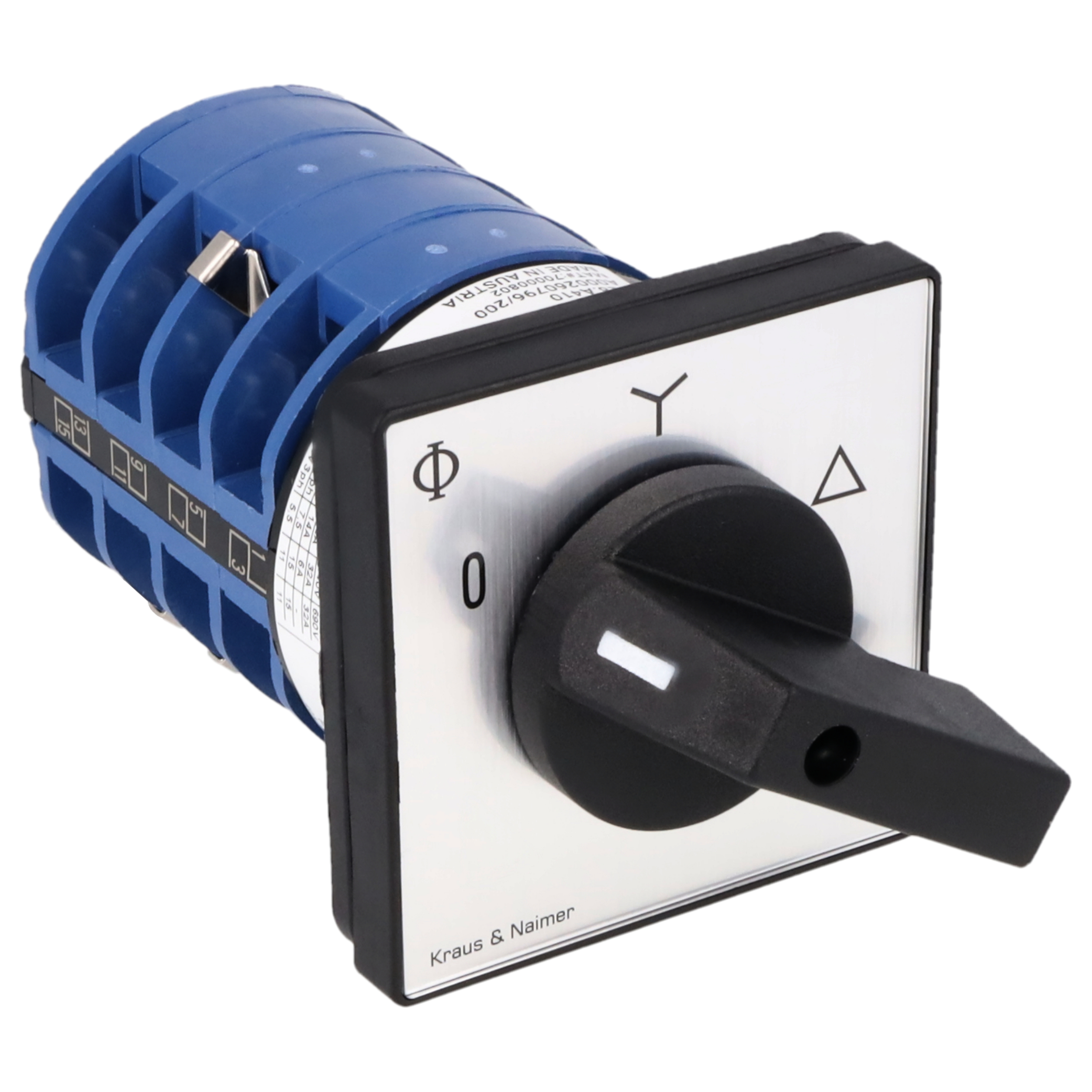 Star-delta switch; 0-Stern-Dreieck; Panel mounting 4-hole