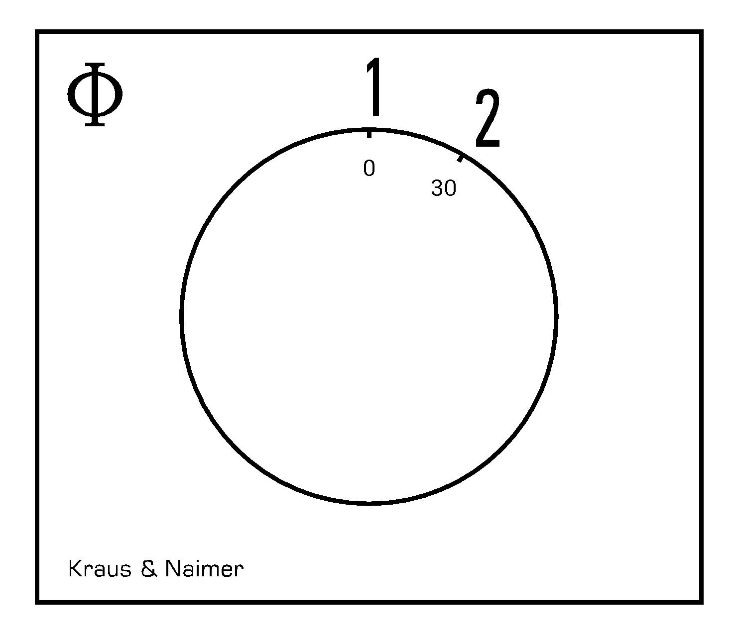Umschalter o.0, RZ; 2-polig; 1-2; Reiheneinbau