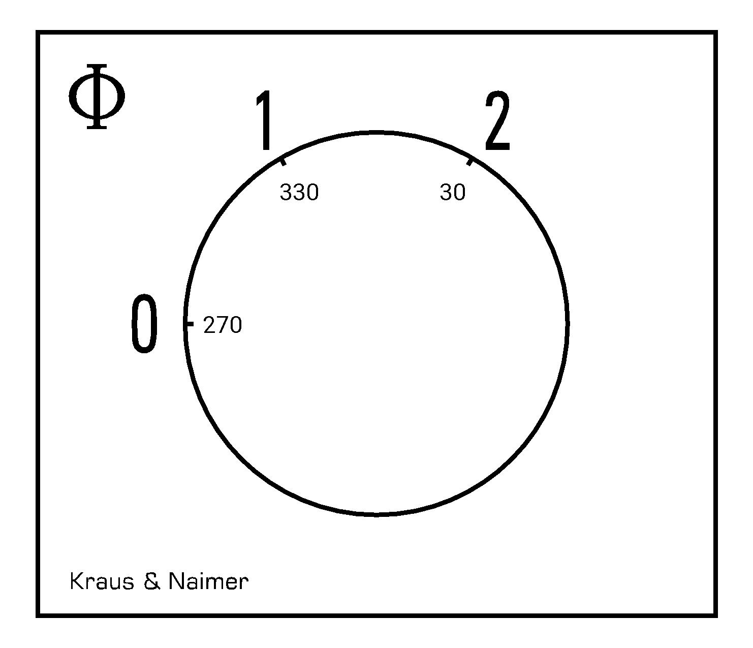 Gruppenschalter 2 Gr.; 2-polig; 0-1-2; Reiheneinbau