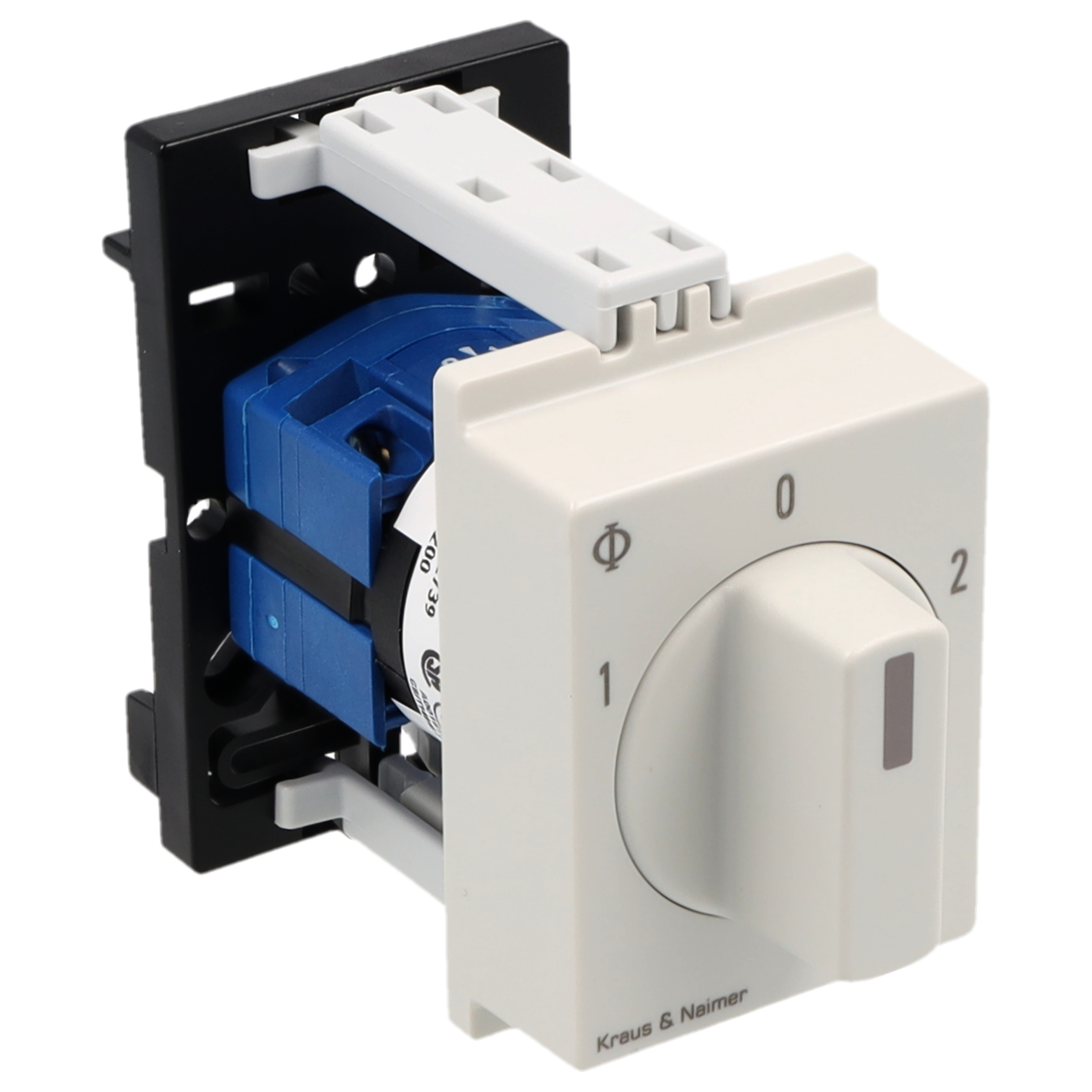 Umschalter m.0, galv.getr.; 1-polig; 1-0-2; Reiheneinbau