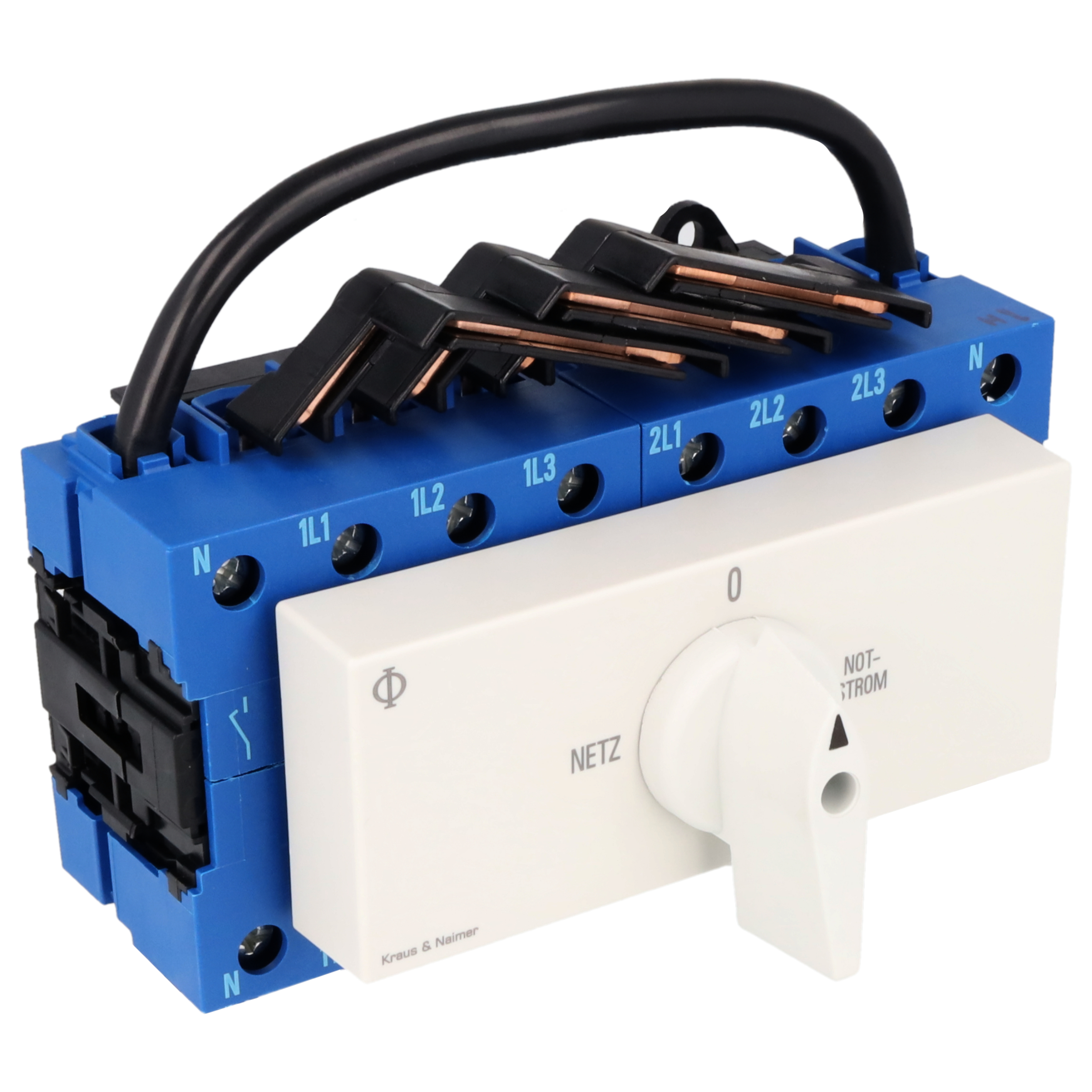 Umschalter m.0; 4-polig; NETZ-0-NOTSTROM; Verteilereinbau/Reiheneinbau