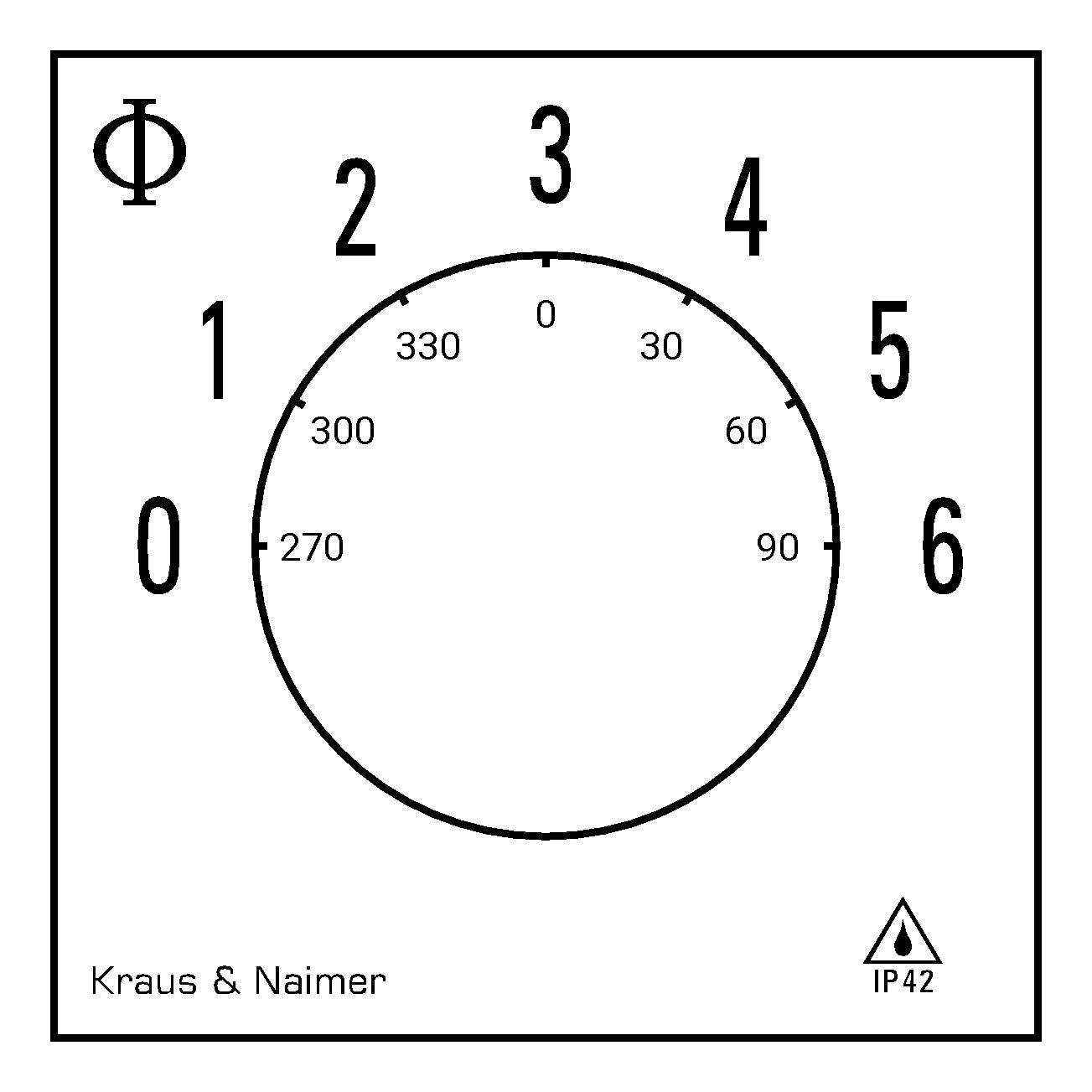 Multi-step switch 0-6; 1-pole; 0->6; Plastic housing