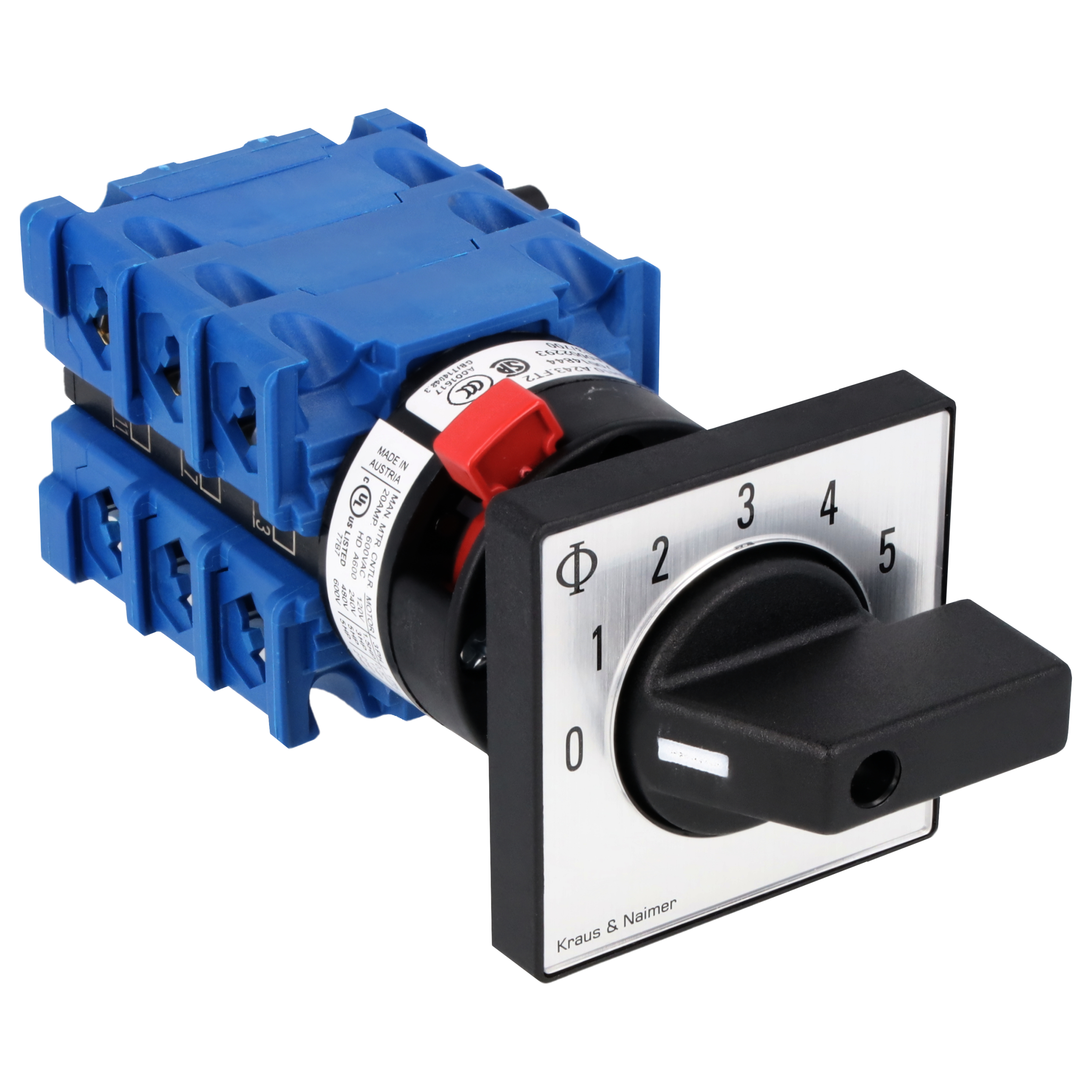 Stufenschalter 0-5; 1-polig; 0->5; Zentralbefestigung