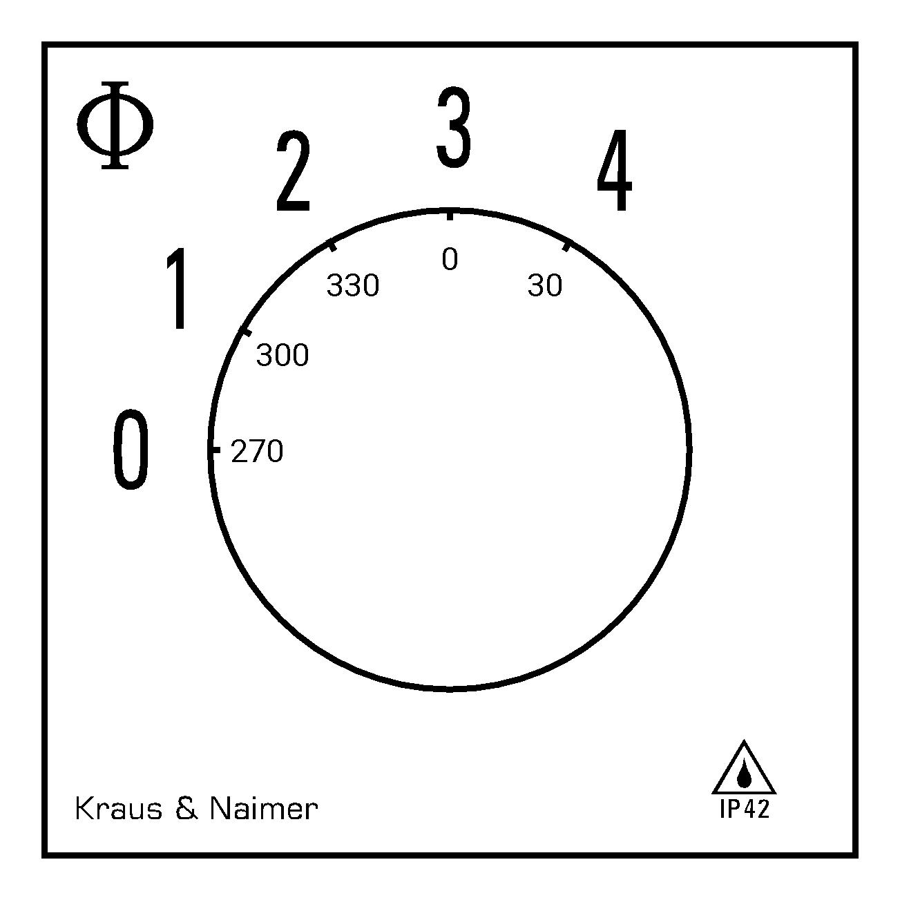 Stufenschalter 0-4; 1-polig; 0->4; Kunststoffgehäuse