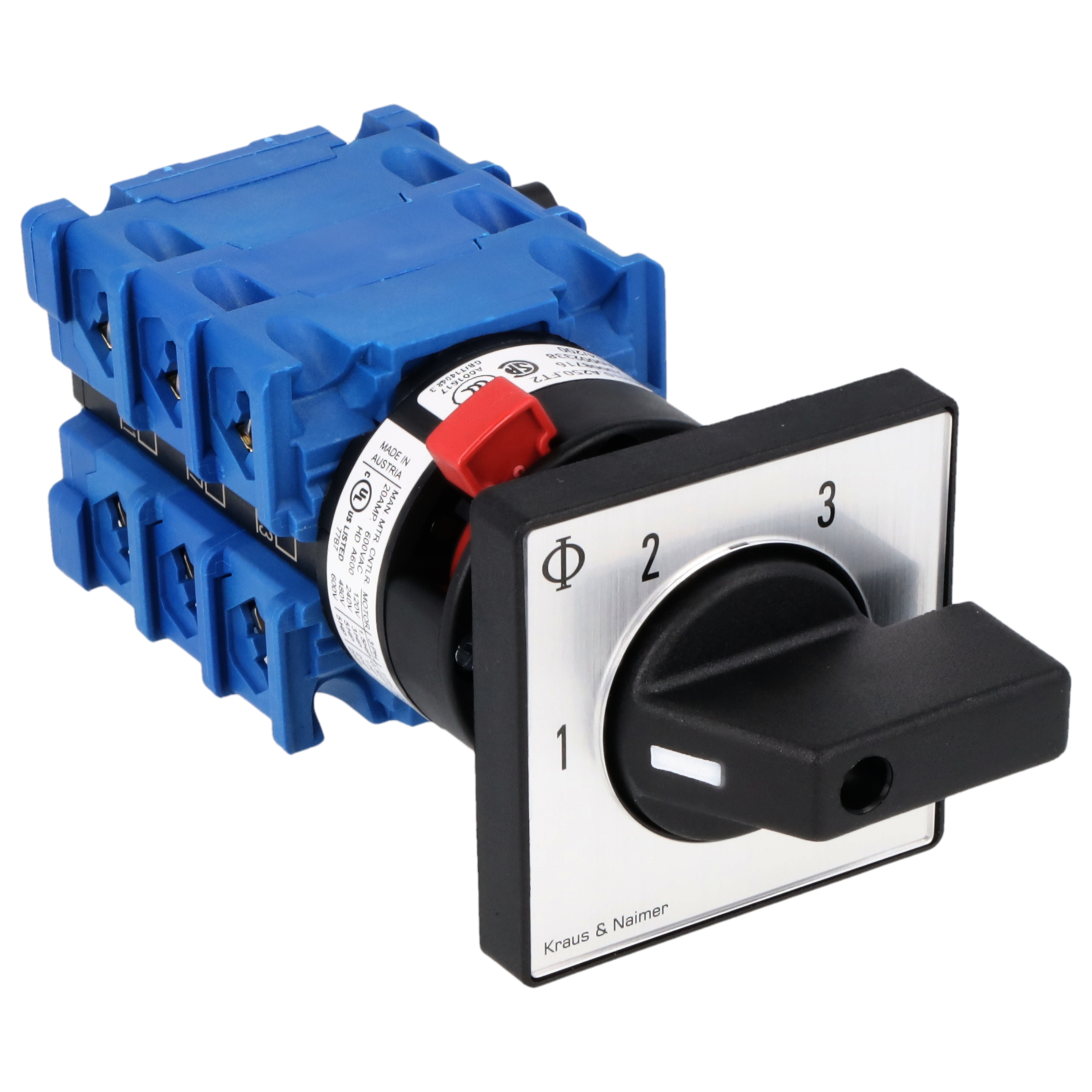 Multi-step switch 1-3; 2-pole; 1-2-3; single hole mounting
