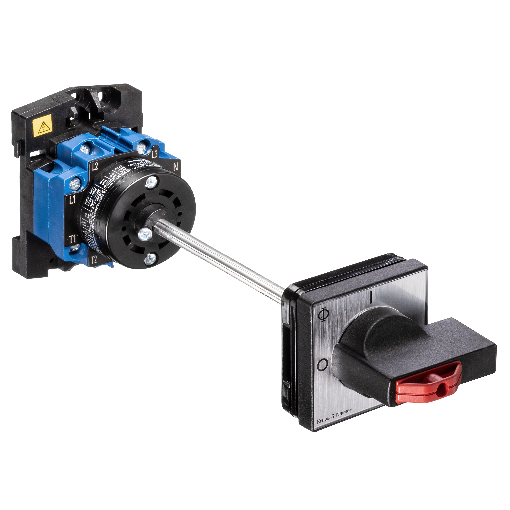 Hauptschalter; Ausschalter; 3-polig; 0-I; Verteilereinbau/Reiheneinbau; Sperrvorrichtung; Türkupplung; Achsverlängerung