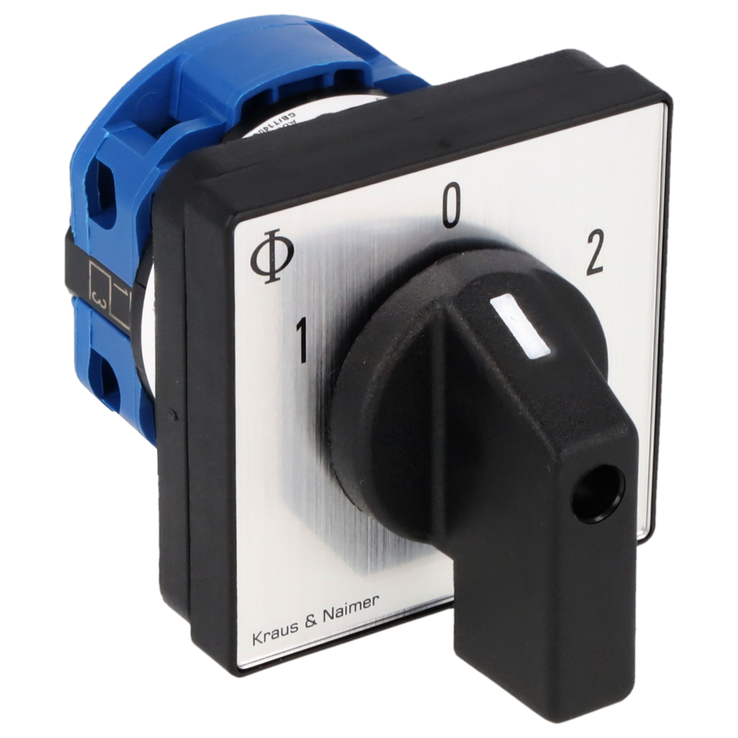 Umschalter m.0; 1-polig; 1-0-2; Fronteinbau 4-Loch