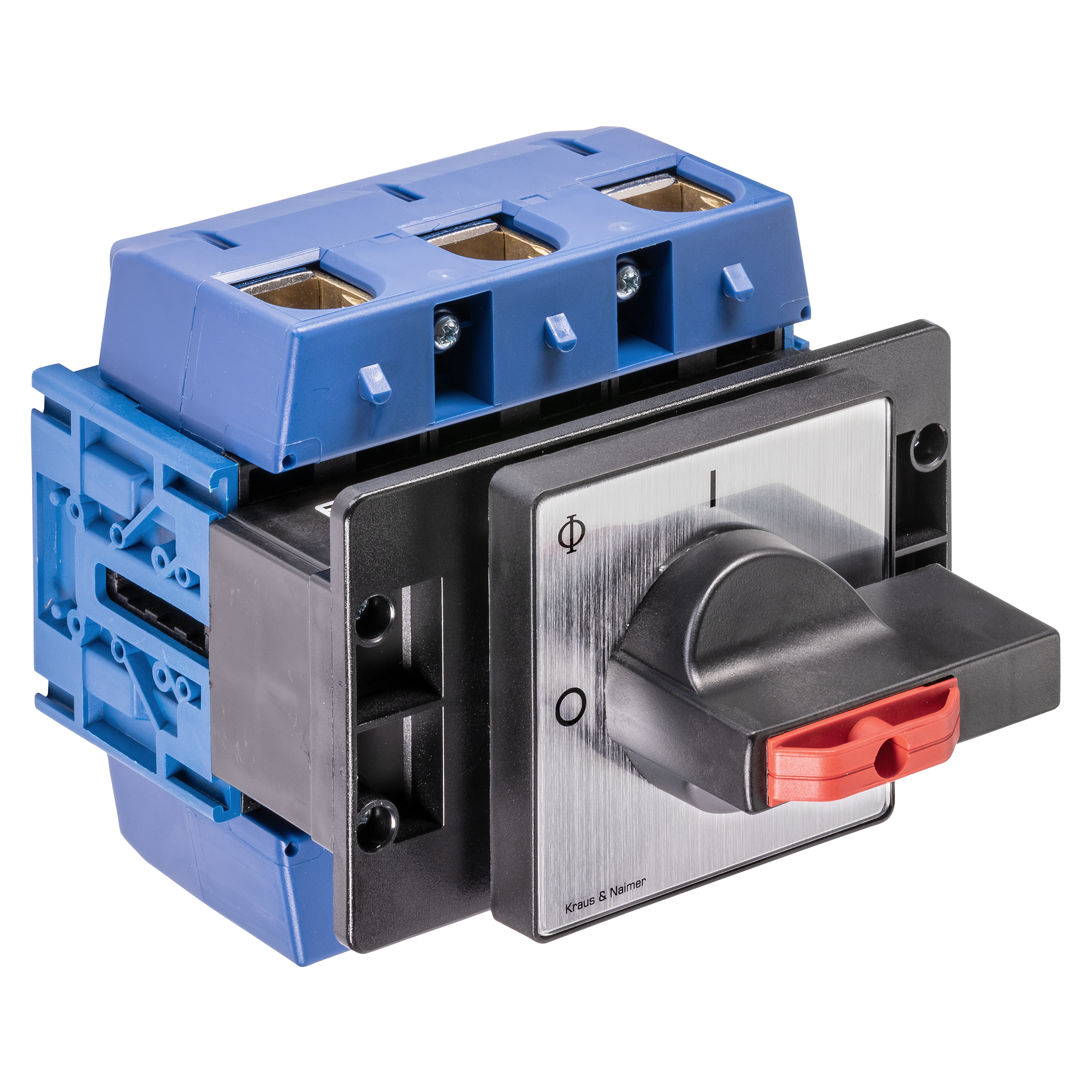 Hauptschalter; Ausschalter; 3-polig; 0-I; Fronteinbau 4-Loch; Sperrvorrichtung; Klemmenabdeckung