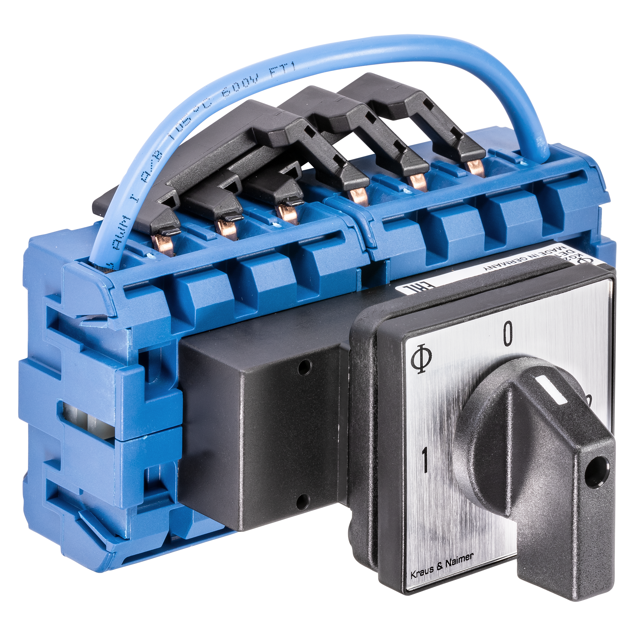 Changeover switch w. OFF; 4-pole; 1-0-2; Panel mounting 4-hole