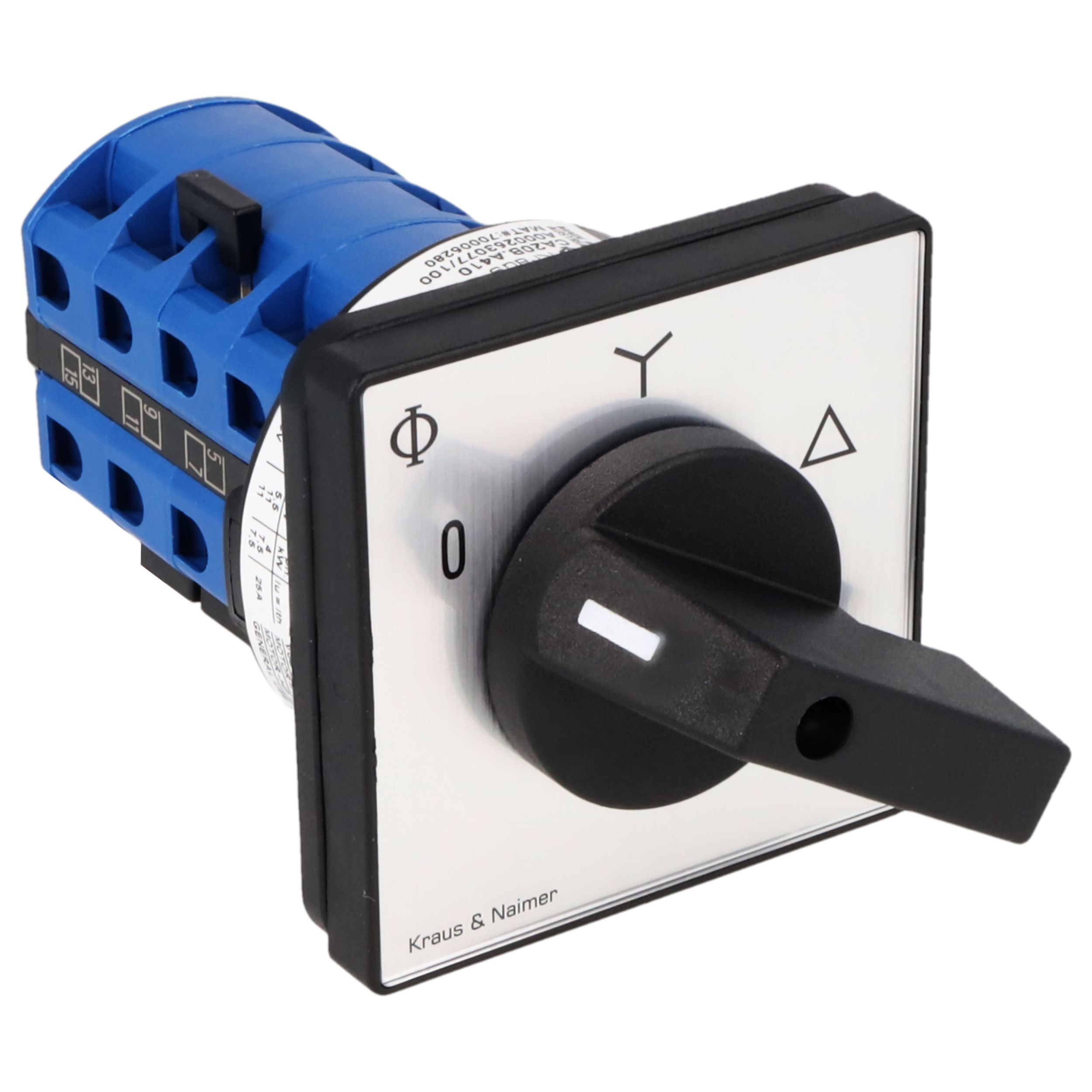 Stern-Dreieck-Schalter; 0-Stern-Dreieck; Fronteinbau 4-Loch