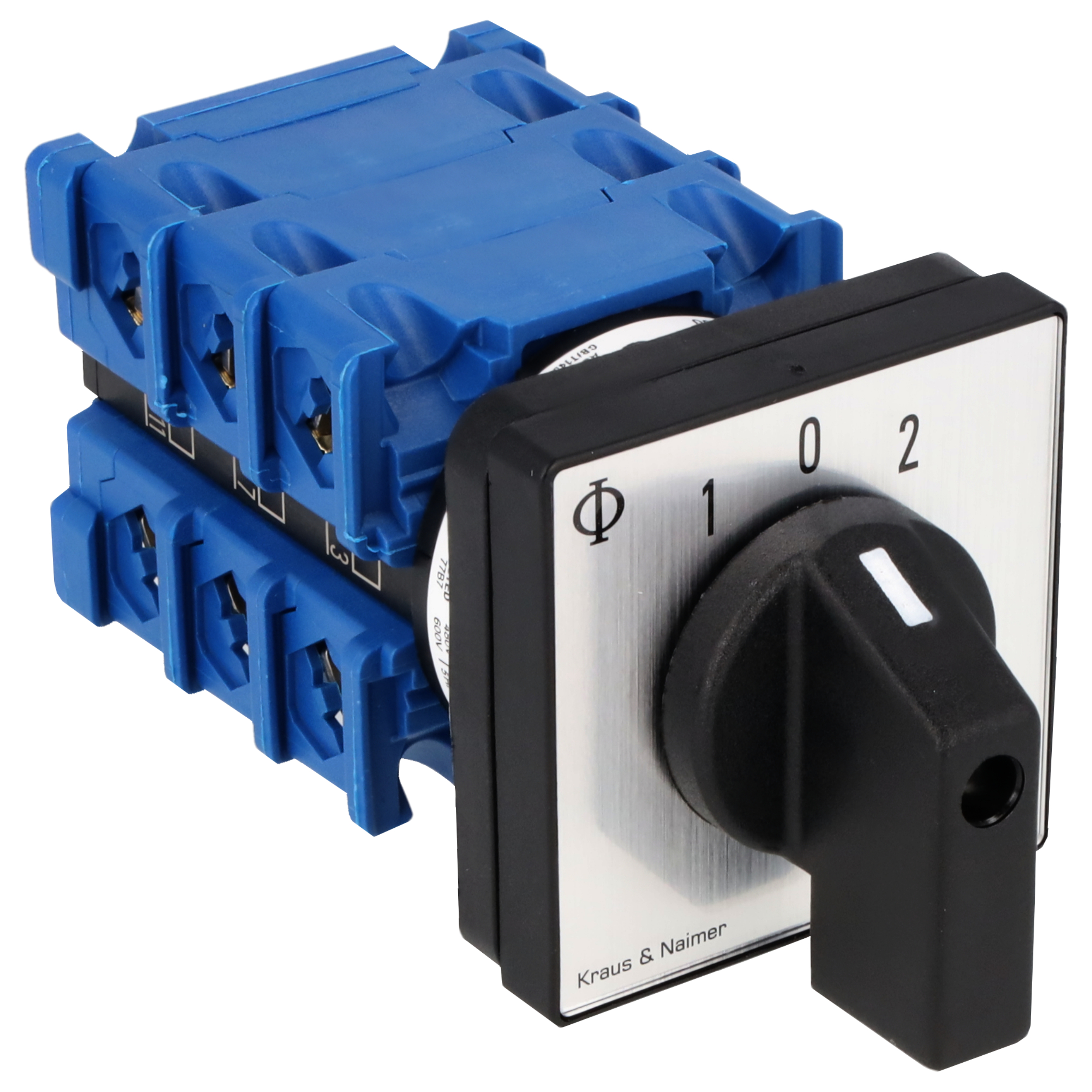 Umschalter m.0, RZ; 3-polig; 1-0-1; Fronteinbau 4-Loch