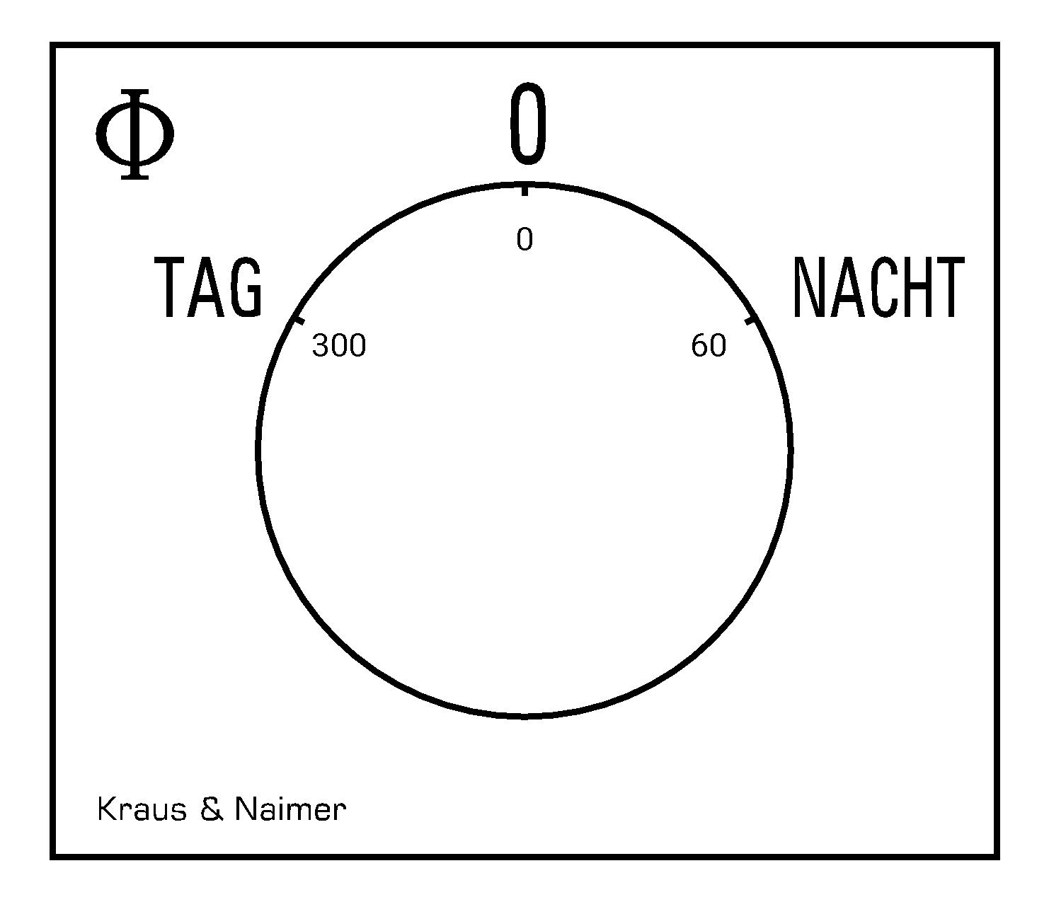 Umschalter m.0; 2-polig; TAG-0-NACHT; Reiheneinbau