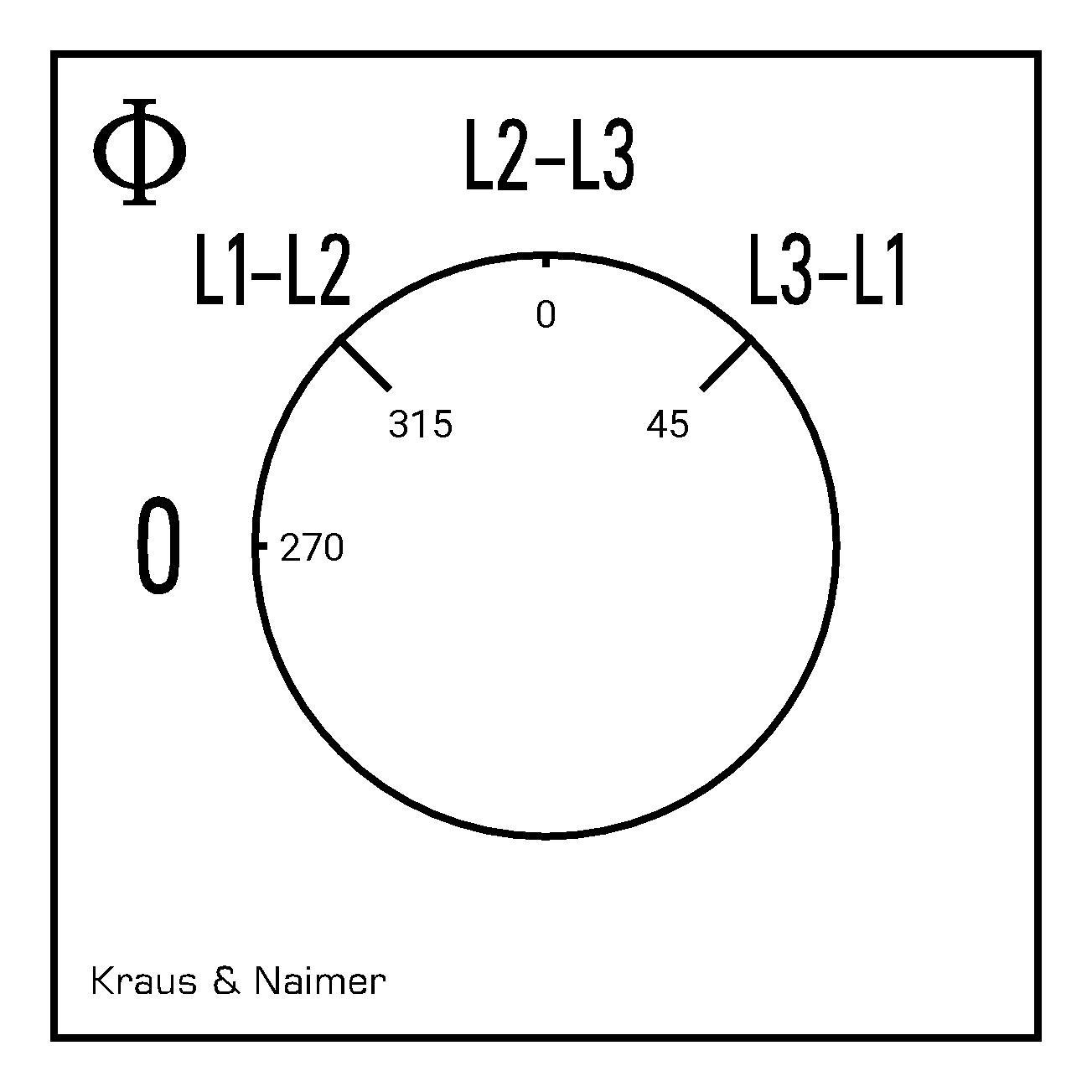 Voltmeter changeover switch; Panel mounting 4-hole