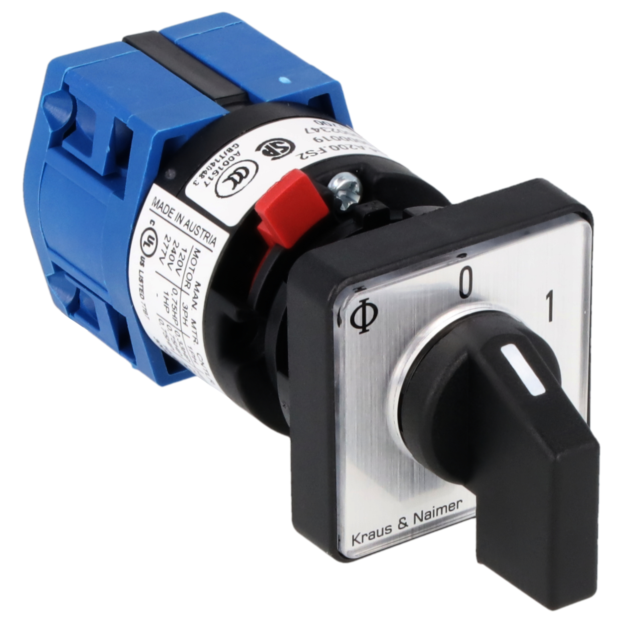 Changeover switch 1>0-2; 1-pole; 1-0-2; single hole mounting