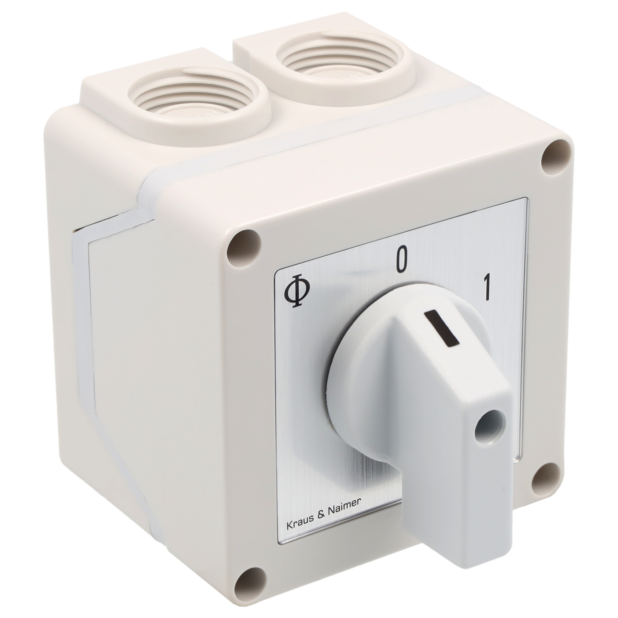 Changeover switch w/o OFF, SR; 2-pole; 1-2; Plastic housing