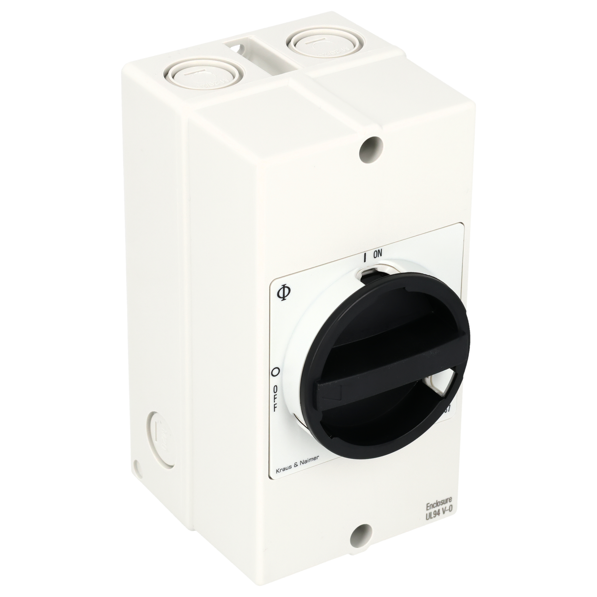 ON/OFF switch; 4-pole; 0OFF-ION; Plastic housing; Auxiliary Contact